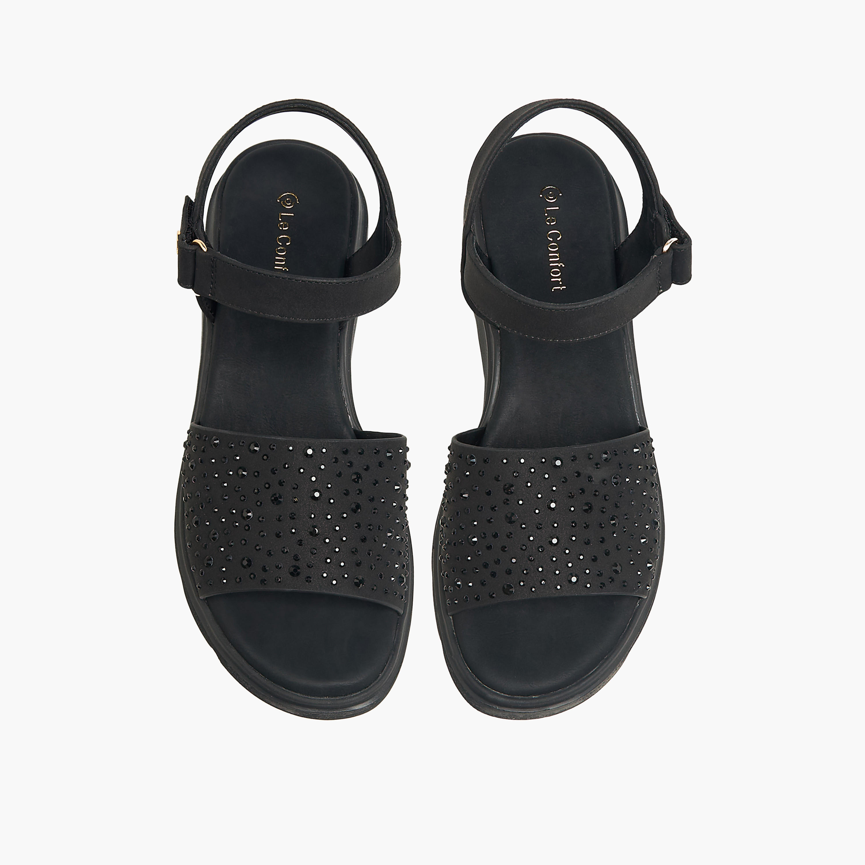 Le Confort Women Embellished Platform Sandals-women-shoes-sandals-heeled-image-1