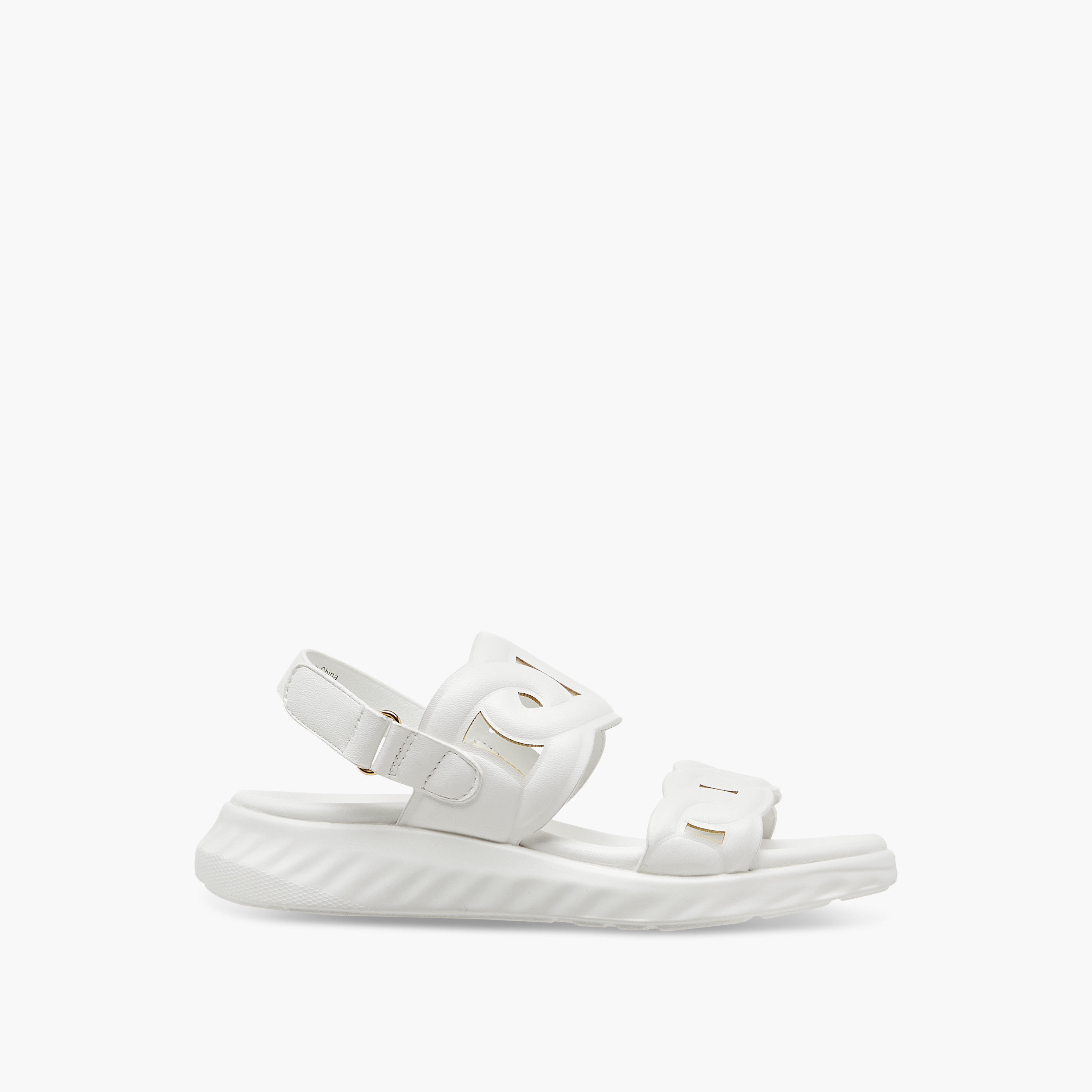 Le Confort Cutout Sandals with Hook and Loop Closure-girls-shoes-sandals-image-7
