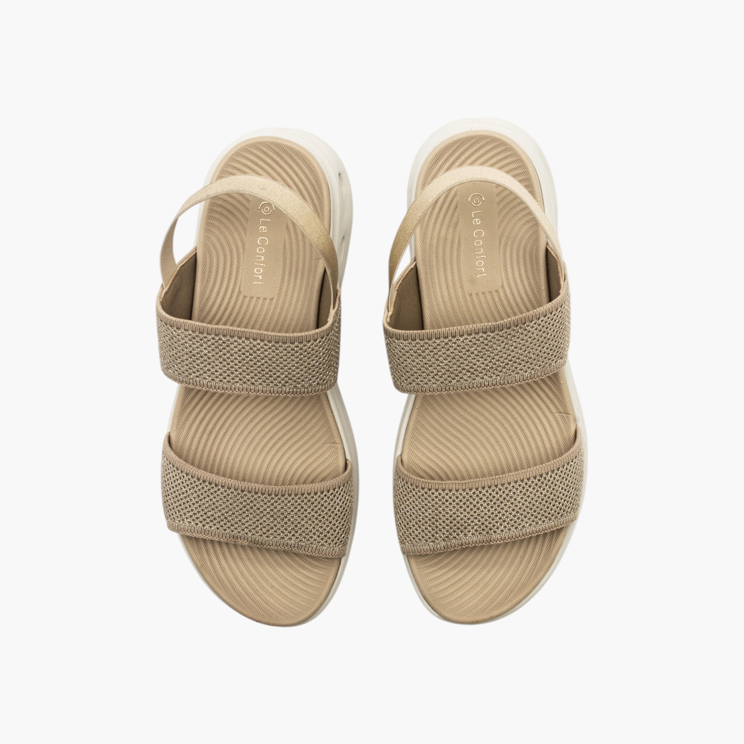 Le Confort Textured Comfort Sandals with Backstrap-women-shoes-sandals-heeled-image-1