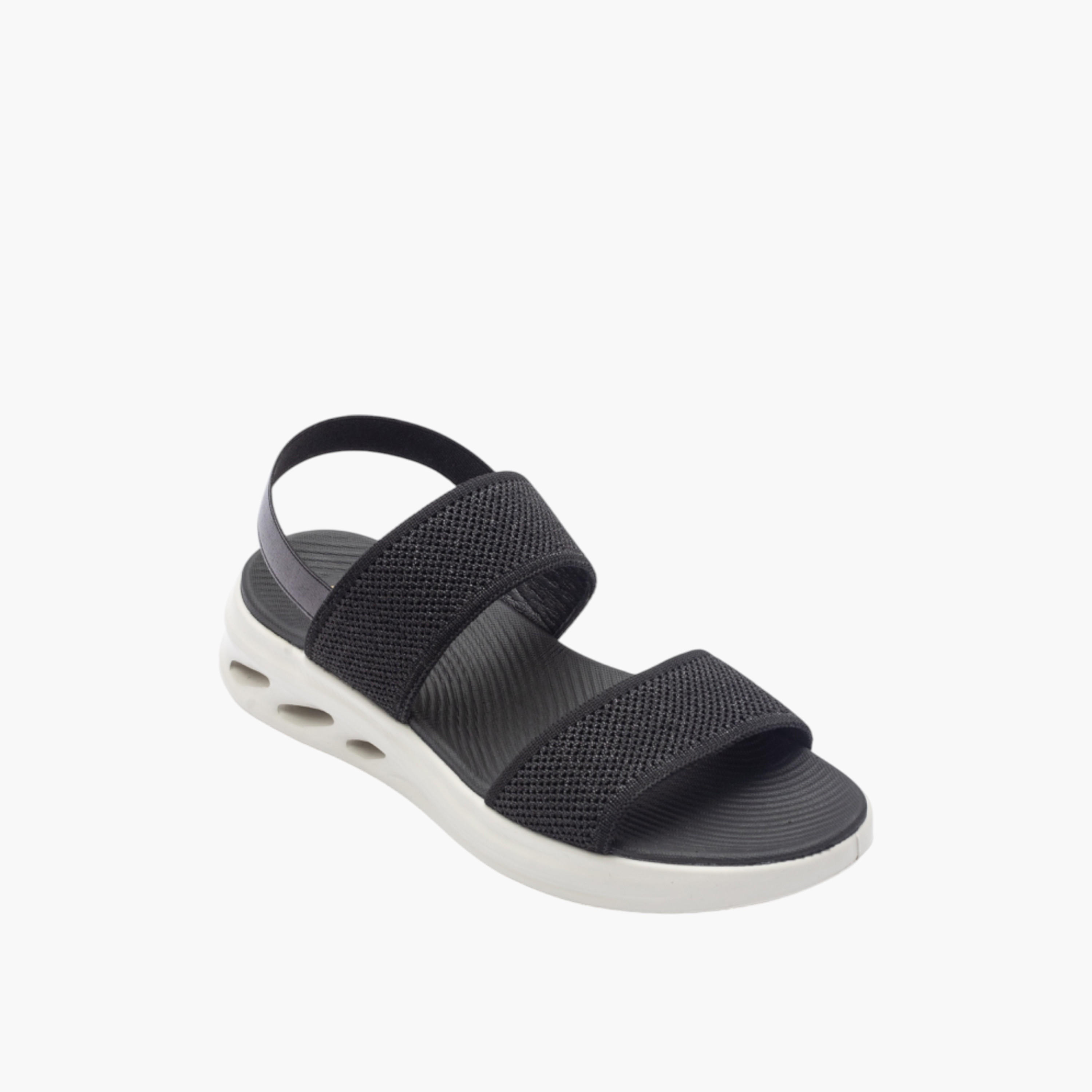 Le Confort Textured Comfort Sandals with Backstrap-women-shoes-sandals-heeled-image-2