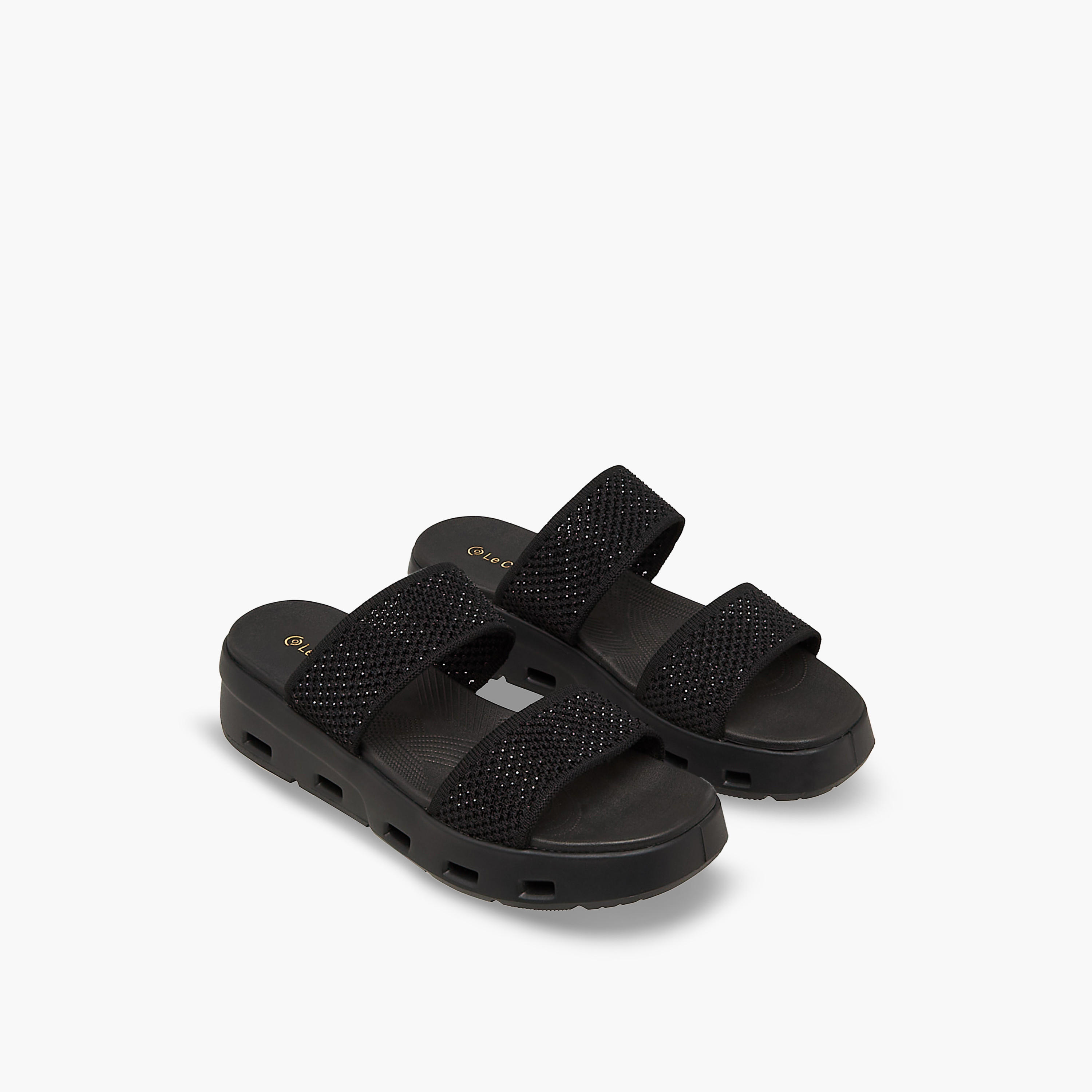 Le Confort Women Embellished Flyknit Sandals-women-shoes-sandals-heeled-image-1