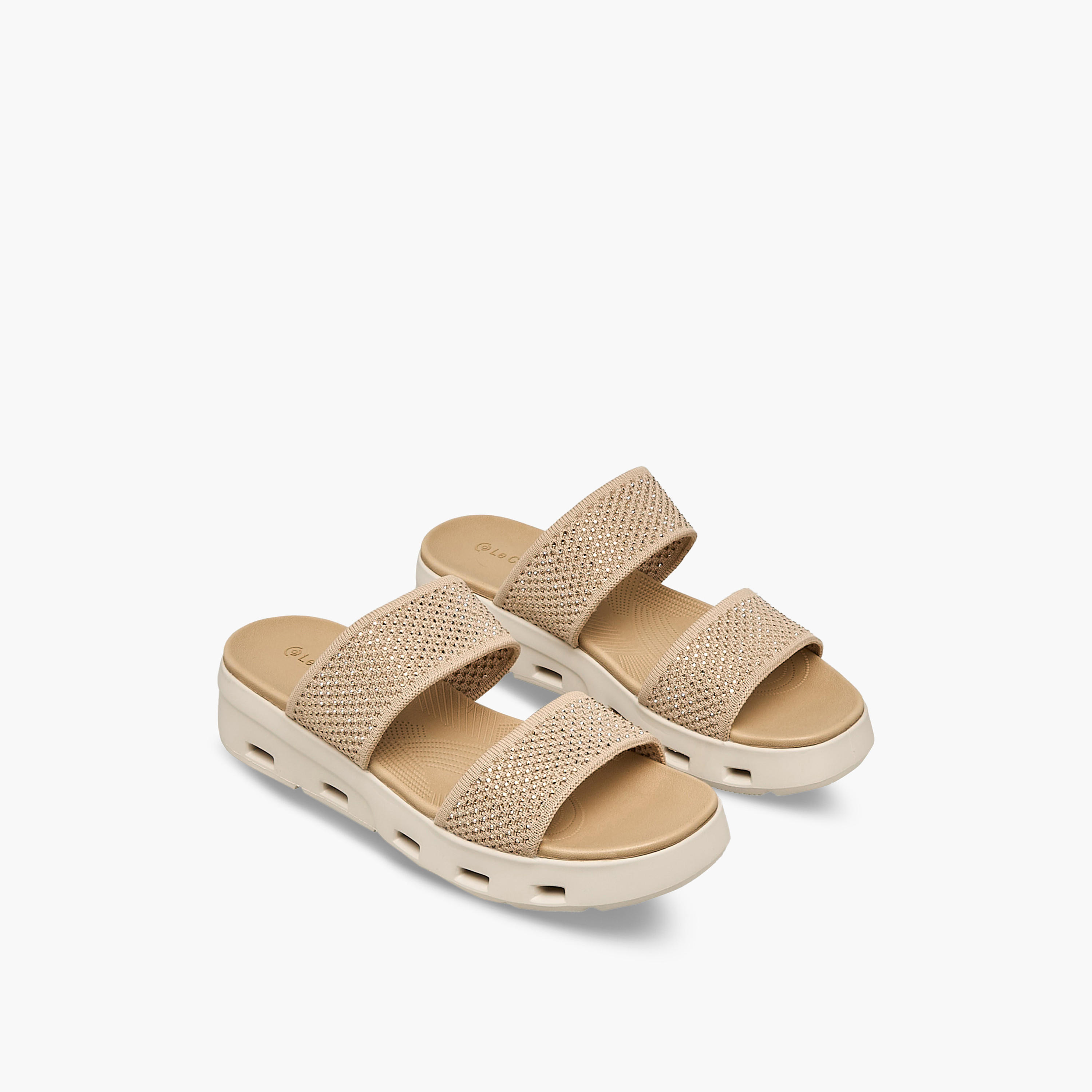 Le Confort Women Embellished Flyknit Sandals-women-shoes-sandals-heeled-image-1