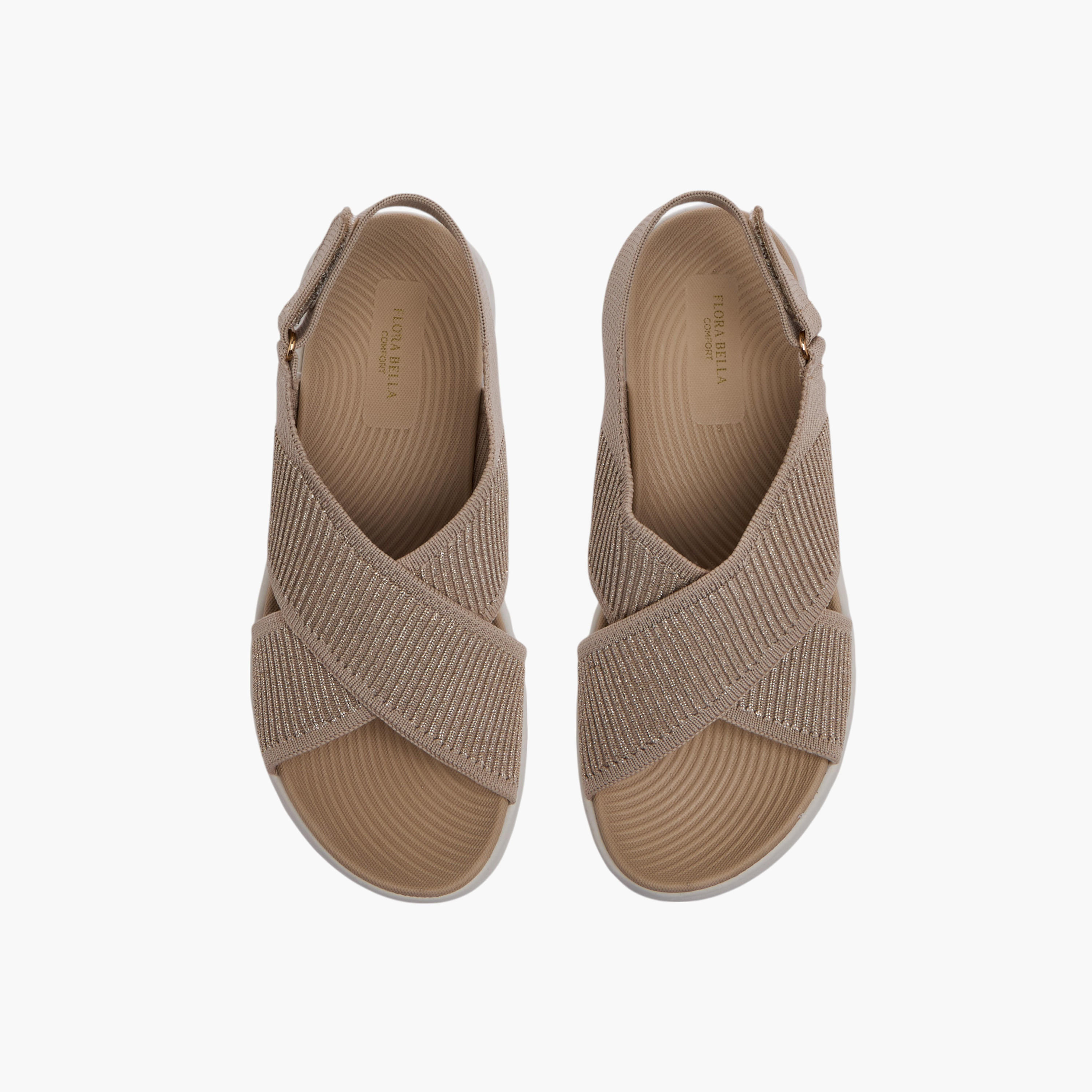 Flora Bella Cross Strap Sandals with Hook and Loop Closure-women-shoes-flats-sandals-image-1