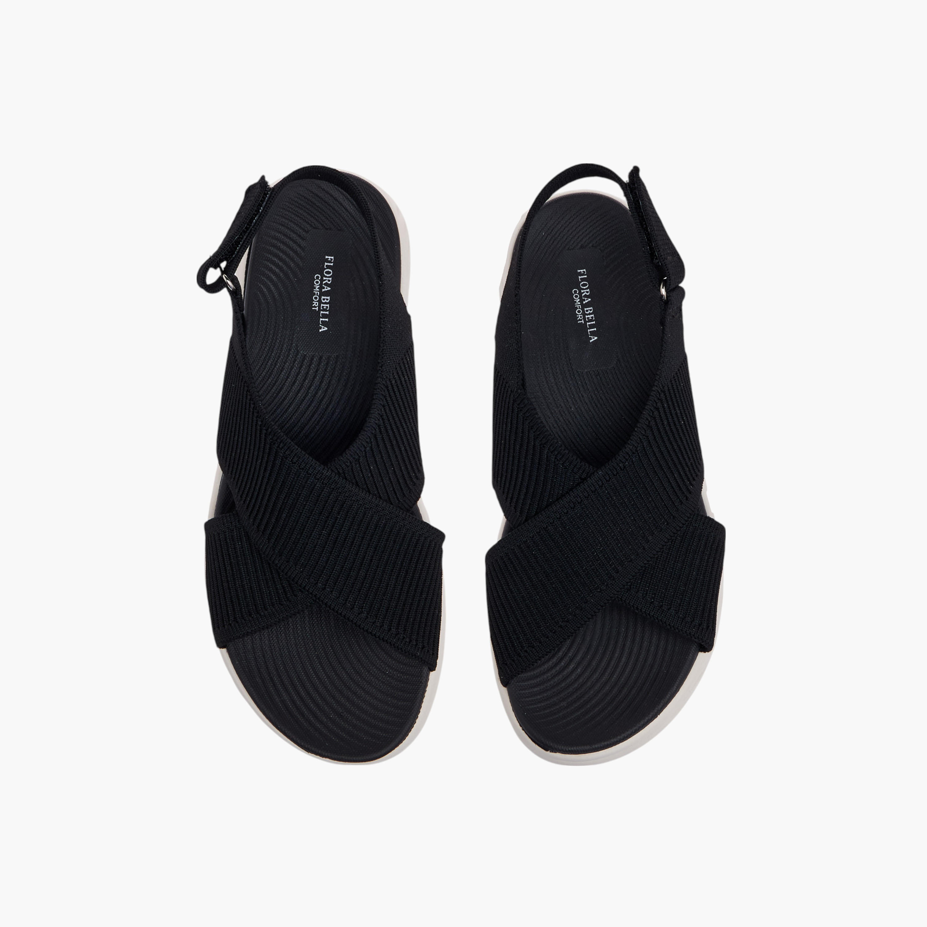 Flora Bella Cross Strap Sandals with Hook and Loop Closure-women-shoes-flats-sandals-image-1