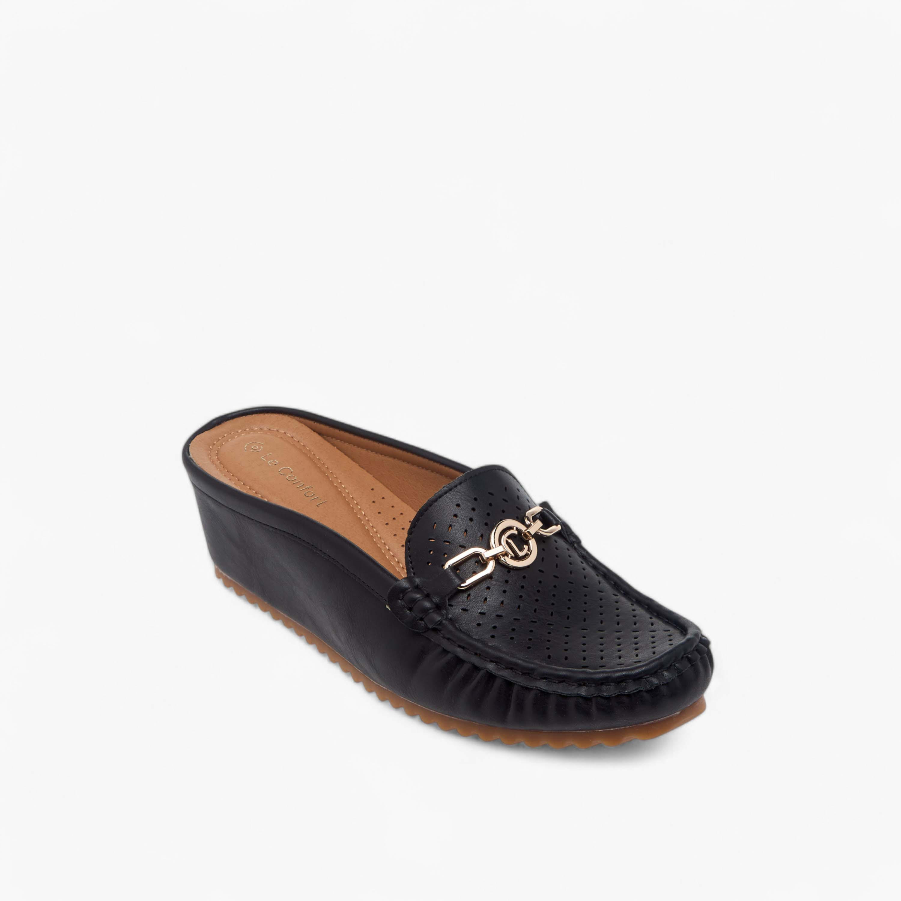 حذاء ميول مسطح مريح سهل الارتداء بزينة معدن من لو كونفورت-women-shoes-heels-image-2