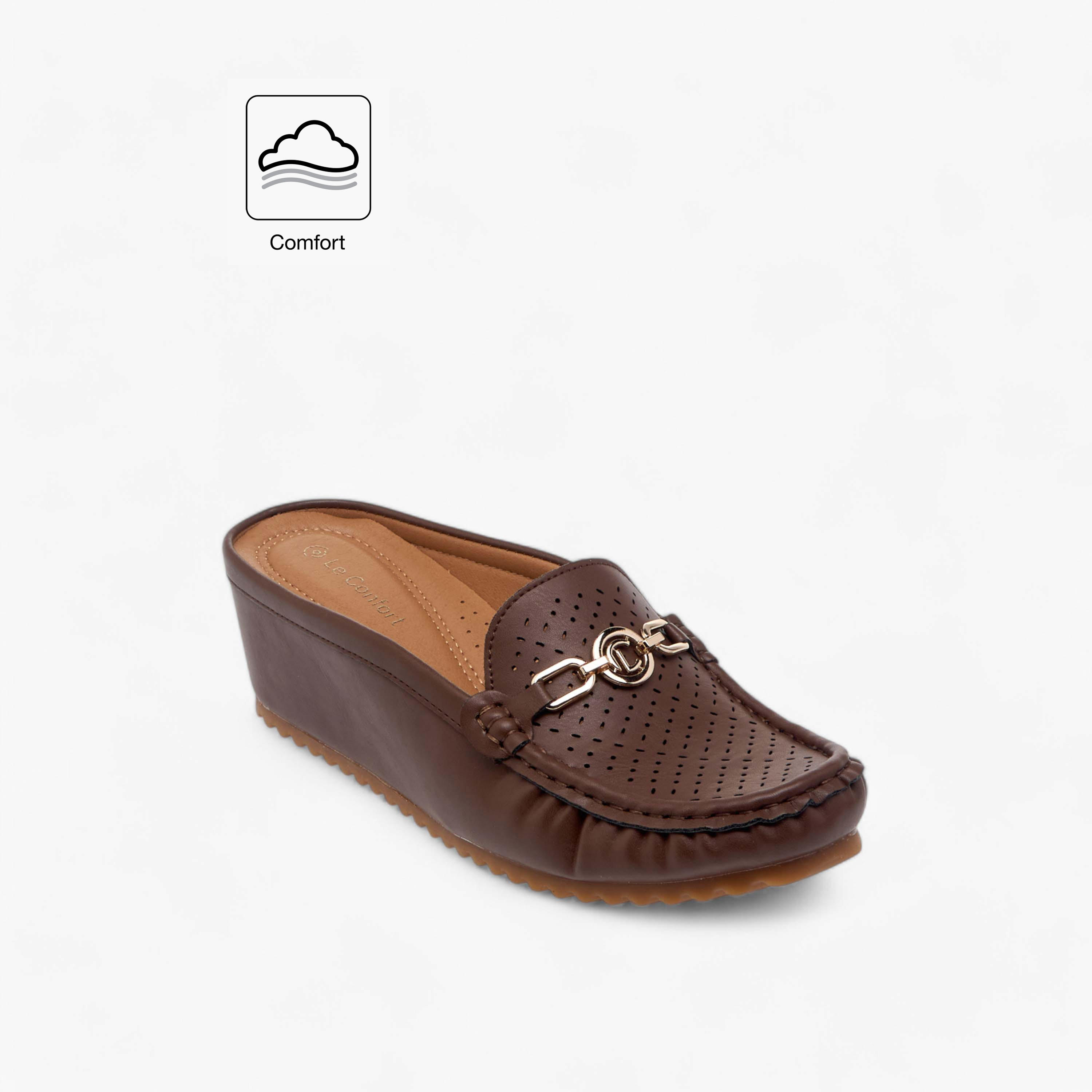 حذاء ميول مسطح مريح سهل الارتداء بزينة معدن من لو كونفورت-women-shoes-heels-image-8