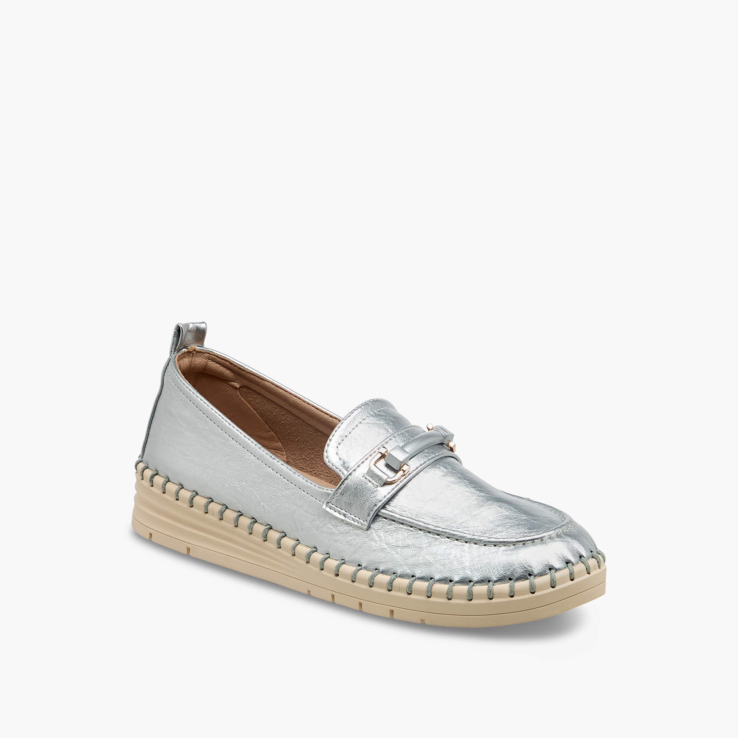 Le Confort Women Metallic Loafers-women-shoes-loafersandmoccasins-image-2