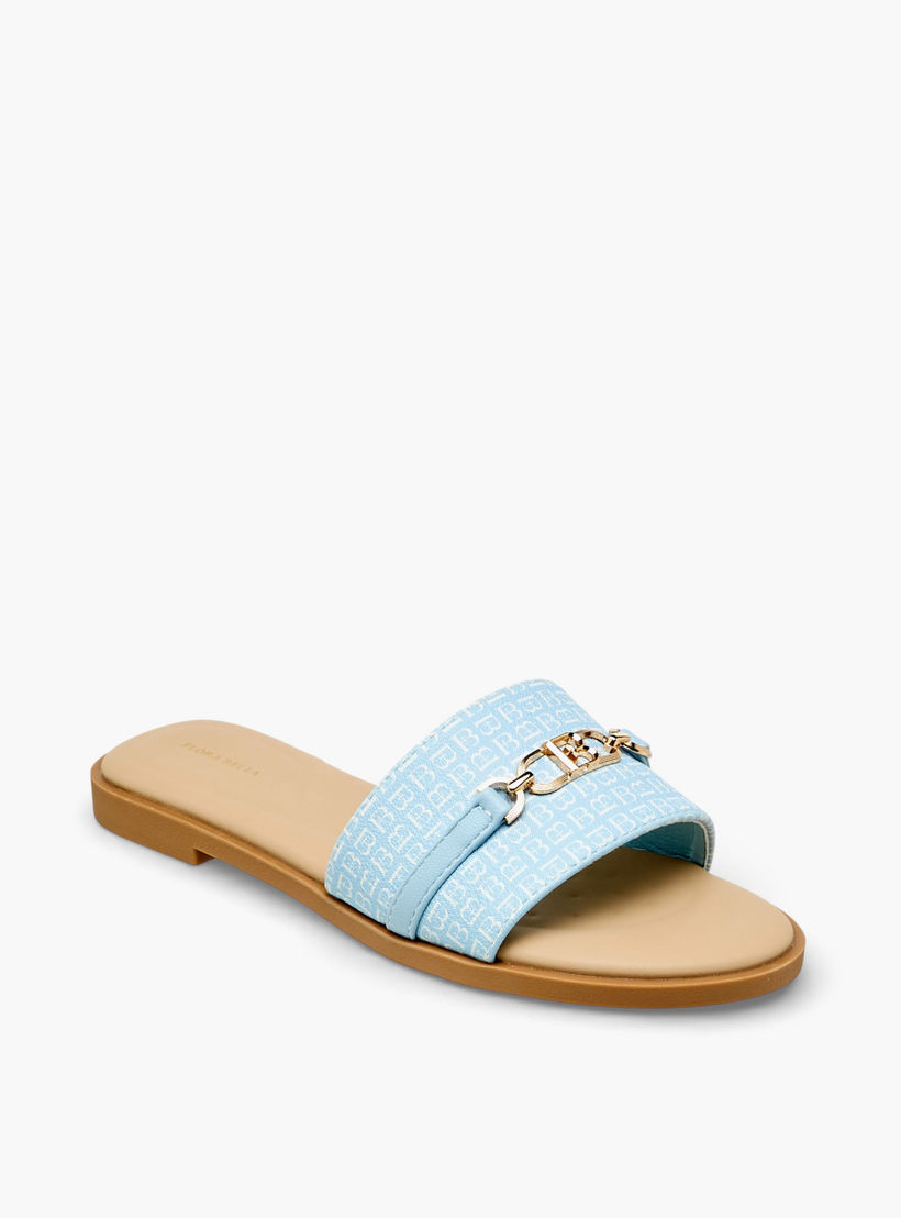 Flora Bella Women Monogram Print Slip-On Sandals-women-shoes-flats-sandals-image-2
