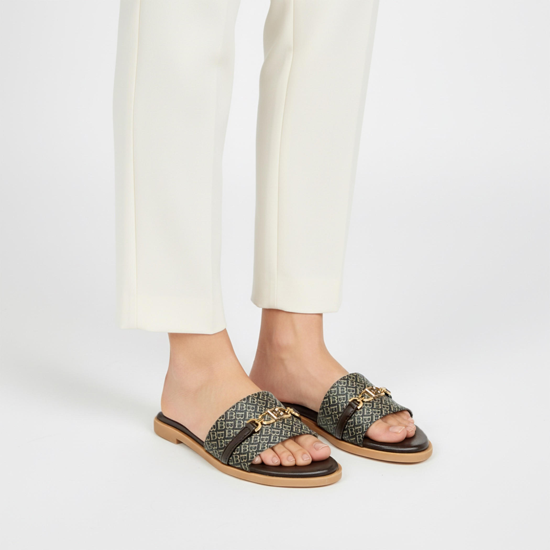 Flora Bella Women Monogram Print Slip-On Sandals-women-shoes-flats-sandals-image-2