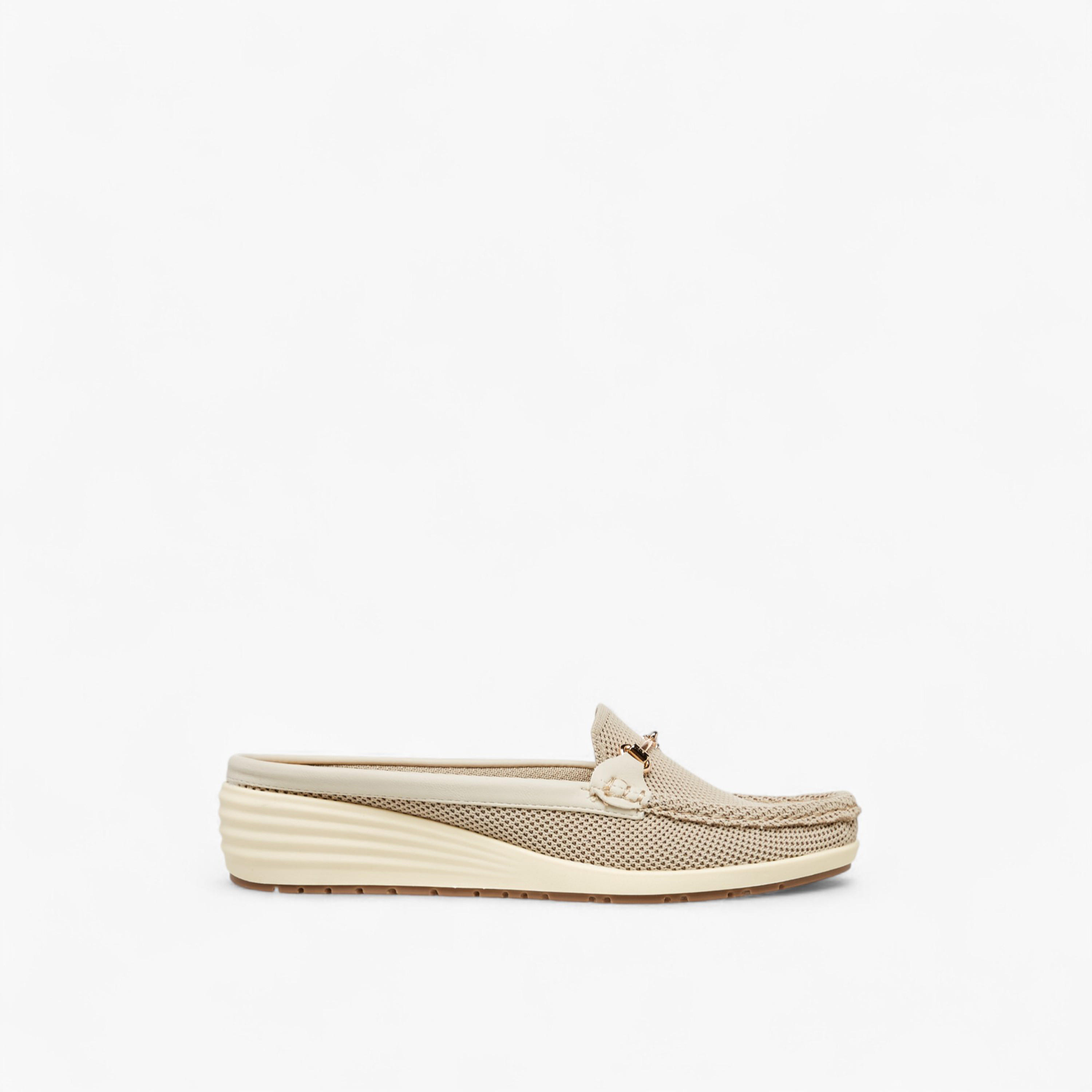 Le Confort Metal Accent Flyknit Slip-On Mules with Wedge Heels-women-shoes-sandals-heeled-image-3