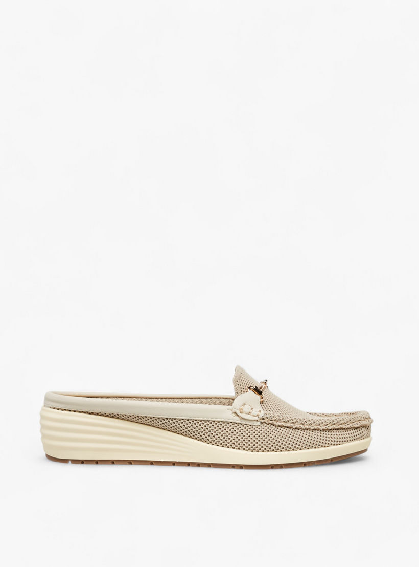 Le Confort Metal Accent Flyknit Slip-On Mules with Wedge Heels-women-shoes-sandals-heeled-image-3