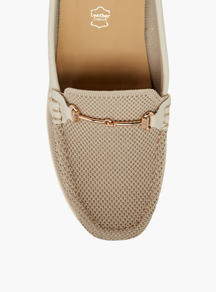 Le Confort Metal Accent Flyknit Slip-On Mules with Wedge Heels-women-shoes-sandals-heeled-image-4