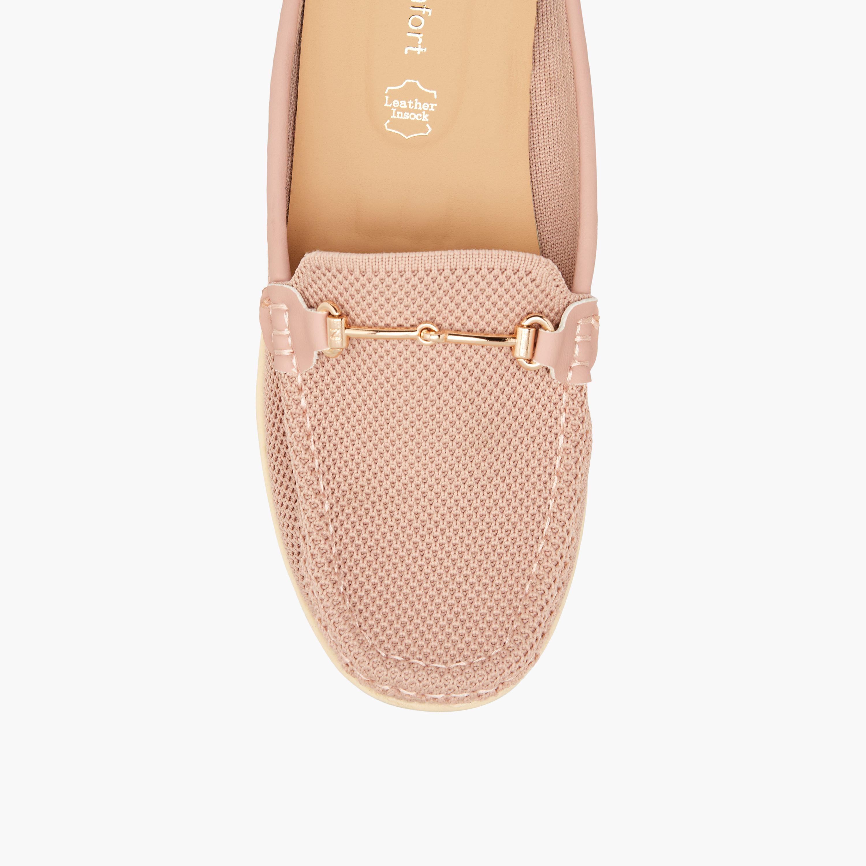 Le Confort Metal Accent Flyknit Slip-On Mules with Wedge Heels-women-shoes-sandals-heeled-image-4