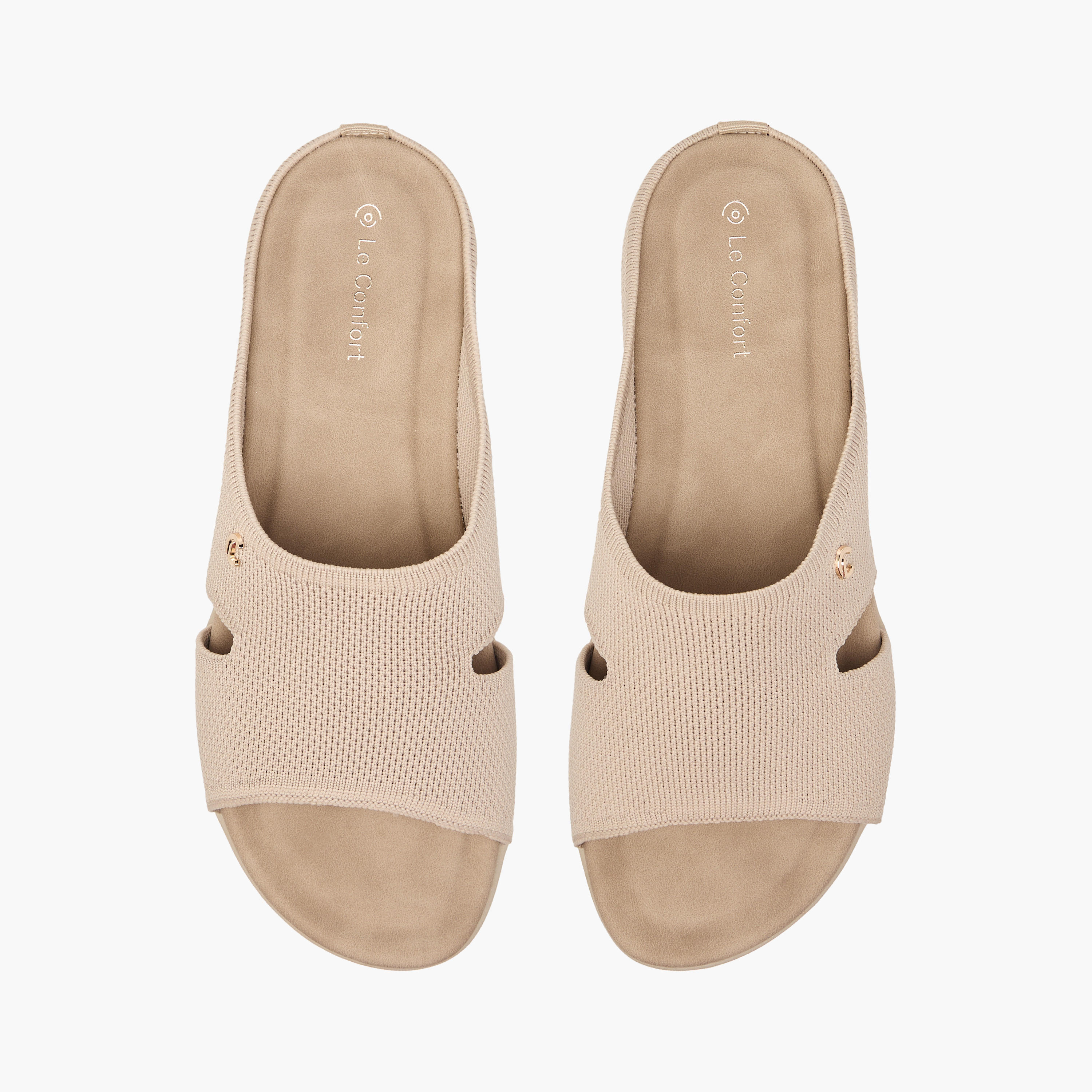 Le Confort Open Toe Slip-On Comfort Sandals-women-shoes-flats-sandals-image-1
