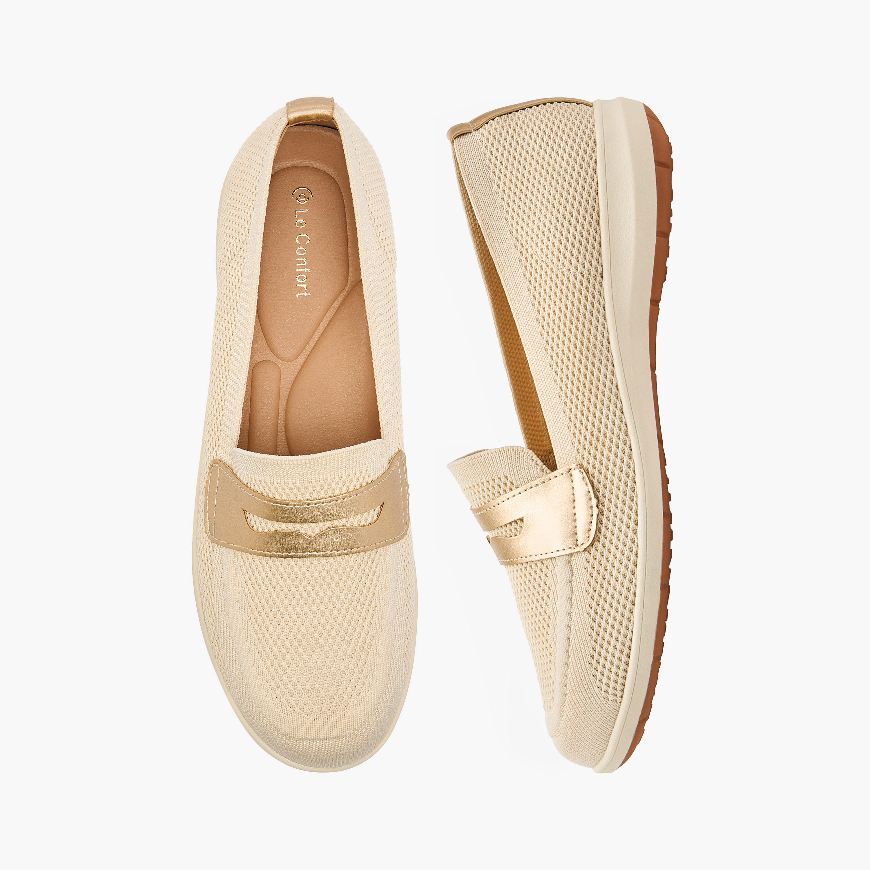 Le Confort Mesh Slip-On Comfort Loafers with Cutout Detail-women-shoes-loafersandmoccasins-image-7