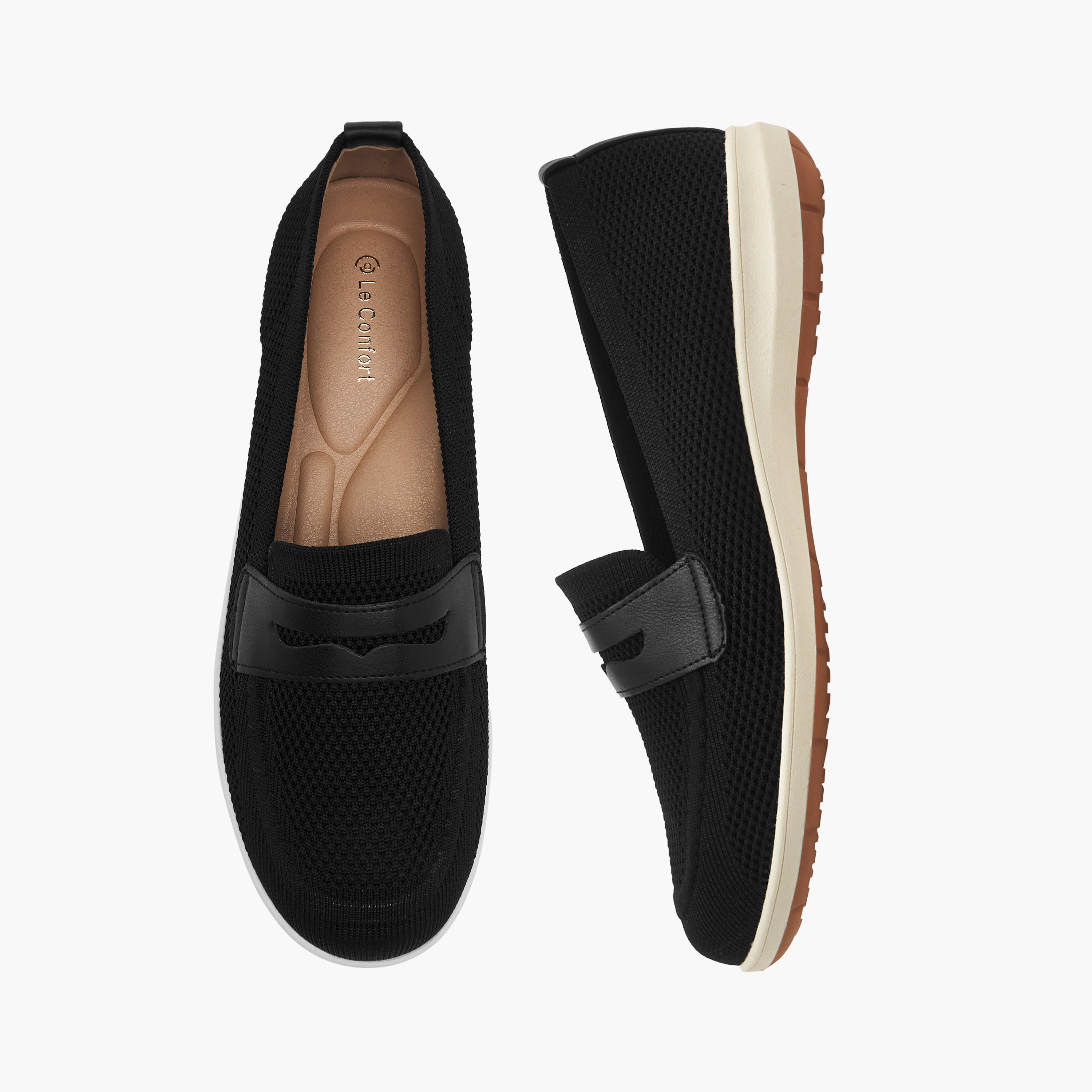 Le Confort Mesh Slip-On Comfort Loafers with Cutout Detail-women-shoes-loafersandmoccasins-image-1