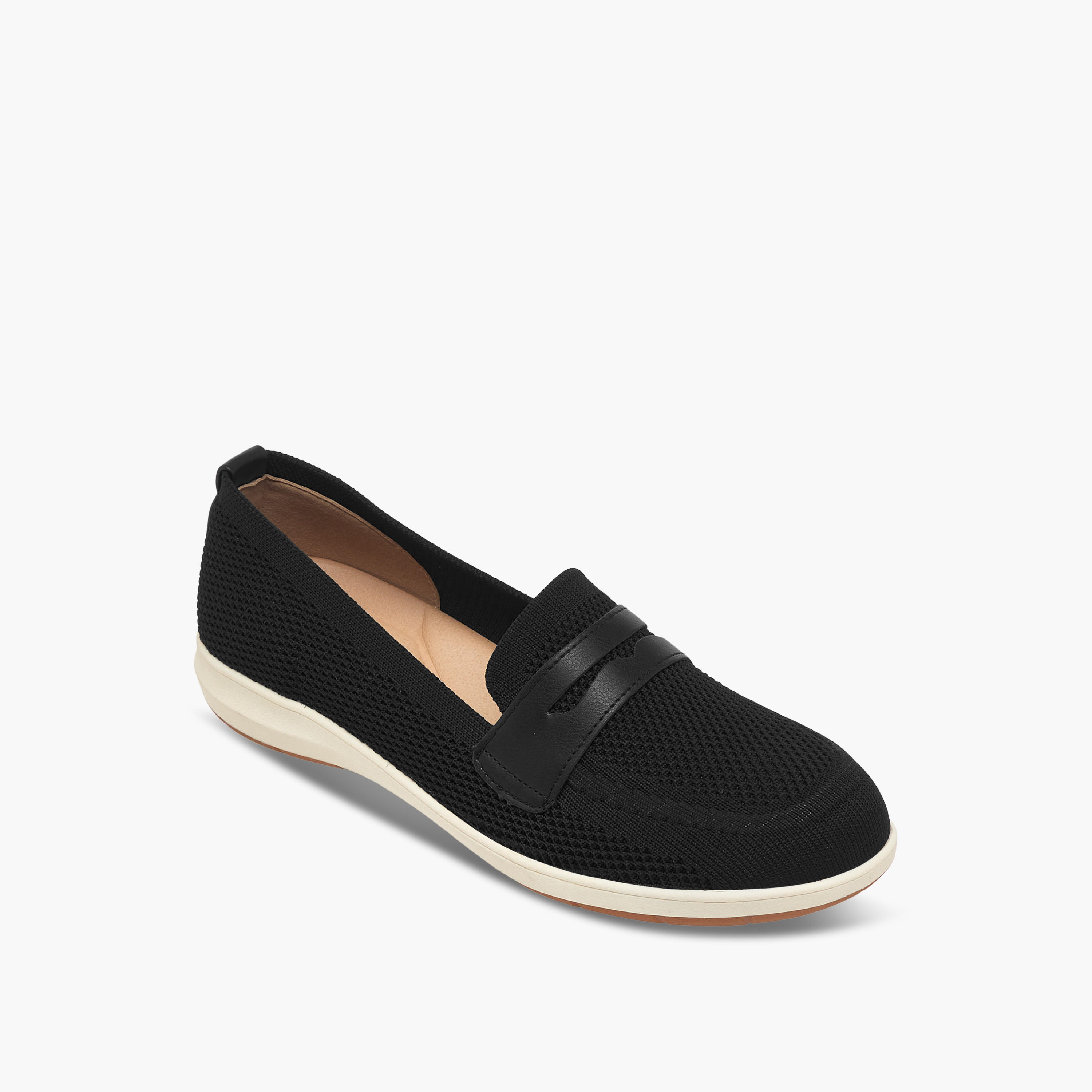 Le Confort Mesh Slip-On Comfort Loafers with Cutout Detail-women-shoes-loafersandmoccasins-image-2