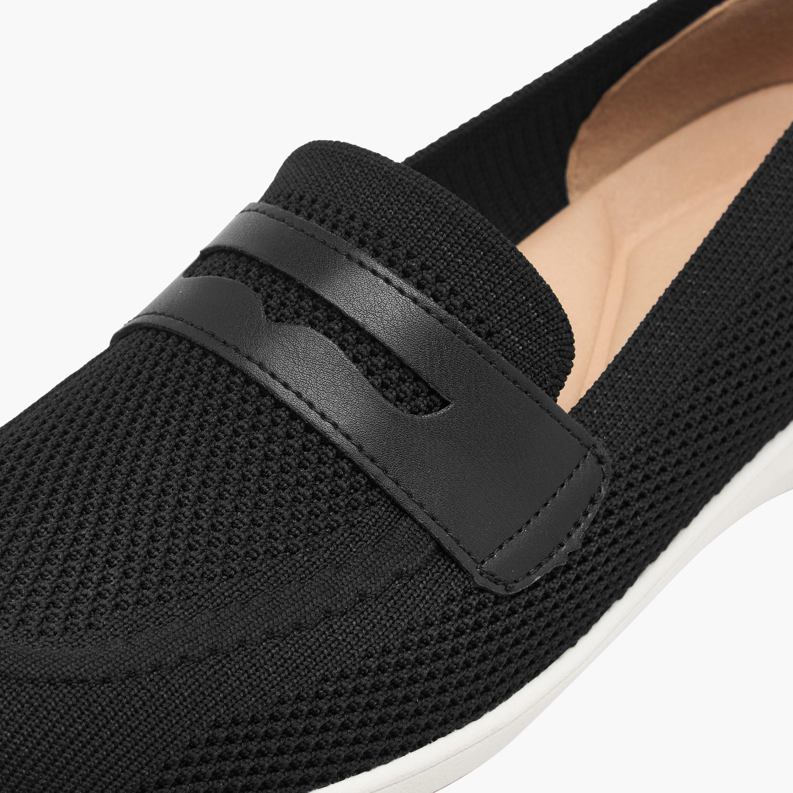 Le Confort Mesh Slip-On Comfort Loafers with Cutout Detail-women-shoes-loafersandmoccasins-image-5