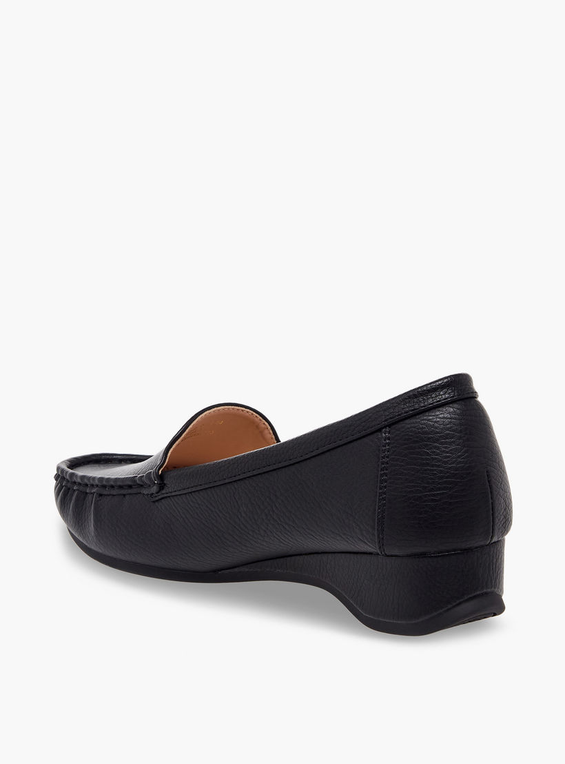 Le Confort Women Textured Wedge Heel Loafers-women-shoes-loafersandmoccasins-image-5