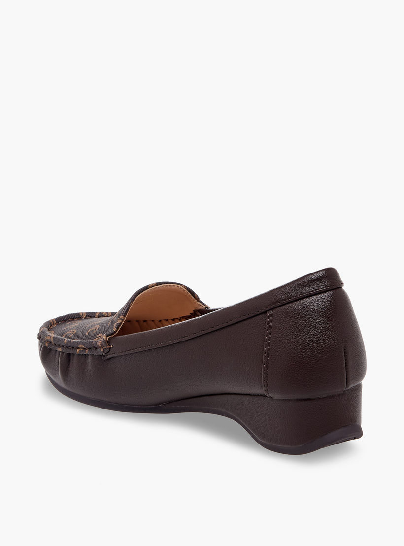 Le Confort Women Monogram Wedge Heel Loafers-women-shoes-loafersandmoccasins-image-5