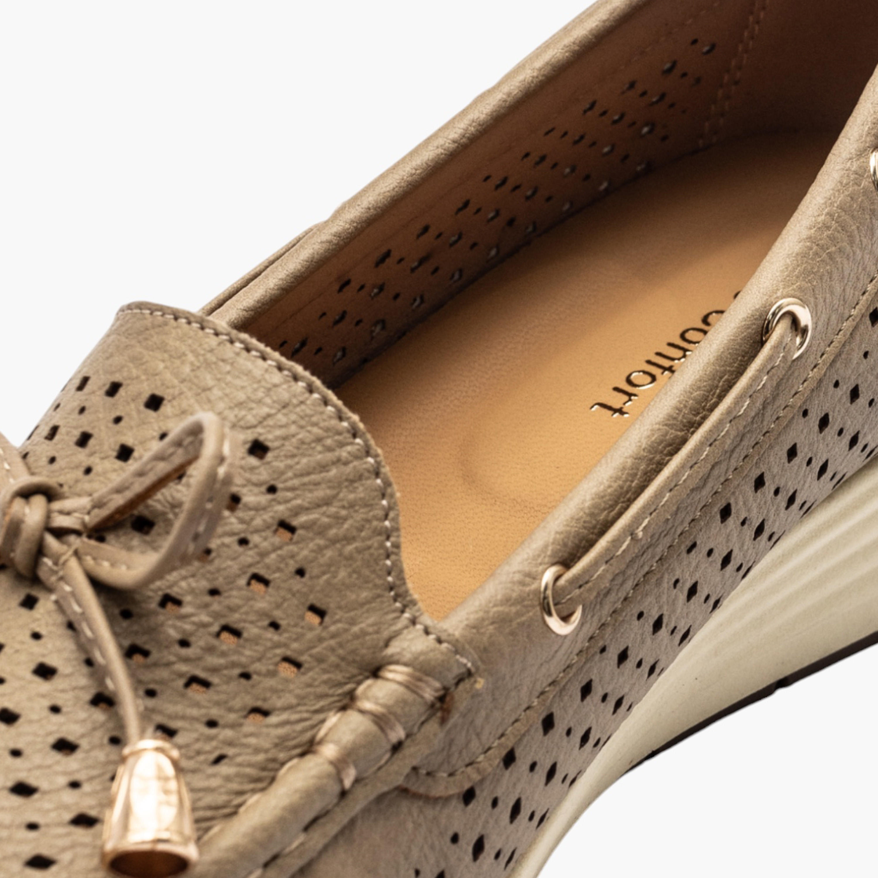 Le Confort Textured Slip-On Comfort Moccasins with Bow Detail-women-shoes-loafersandmoccasins-image-4