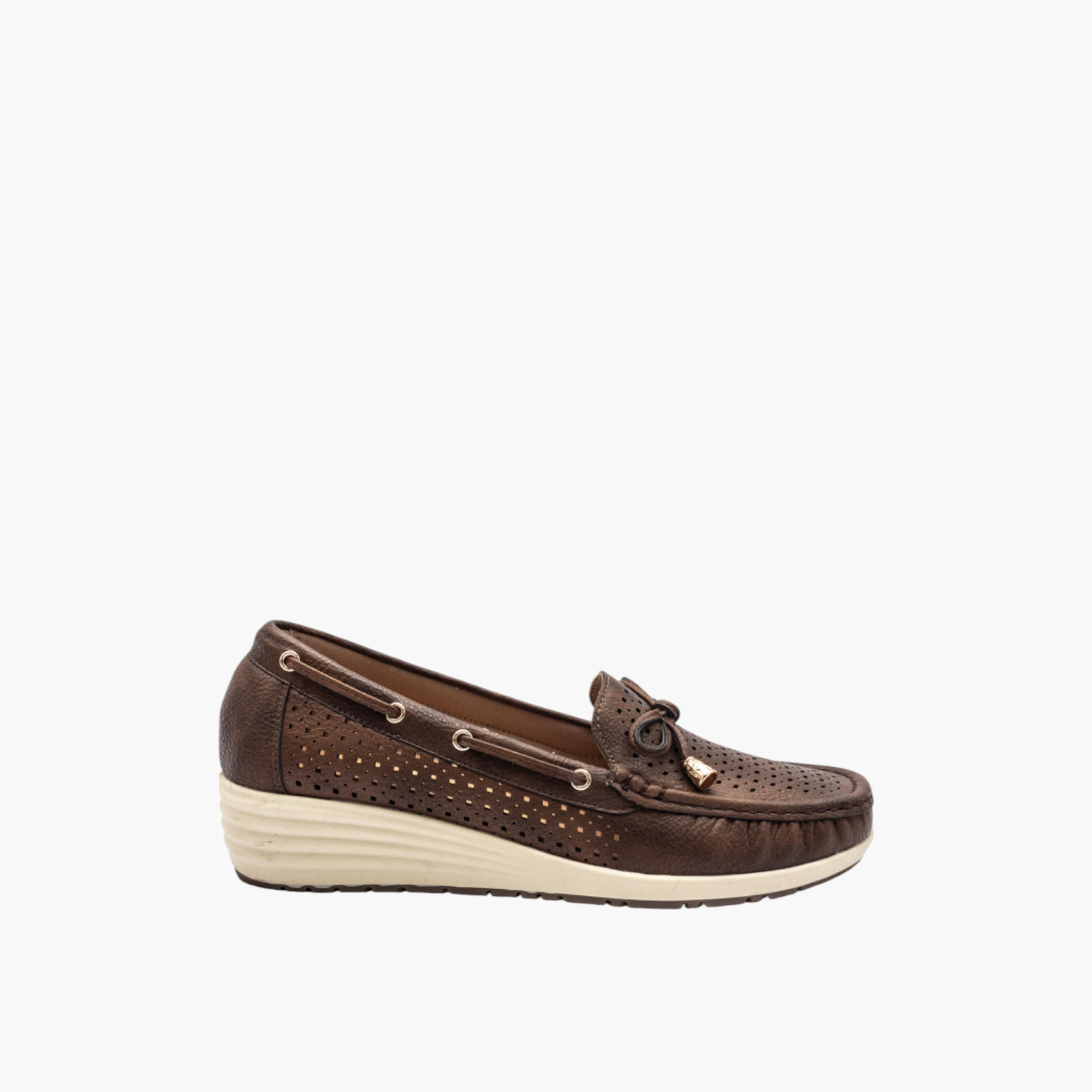 Le Confort Textured Slip-On Comfort Moccasins with Bow Detail-women-shoes-loafersandmoccasins-image-3