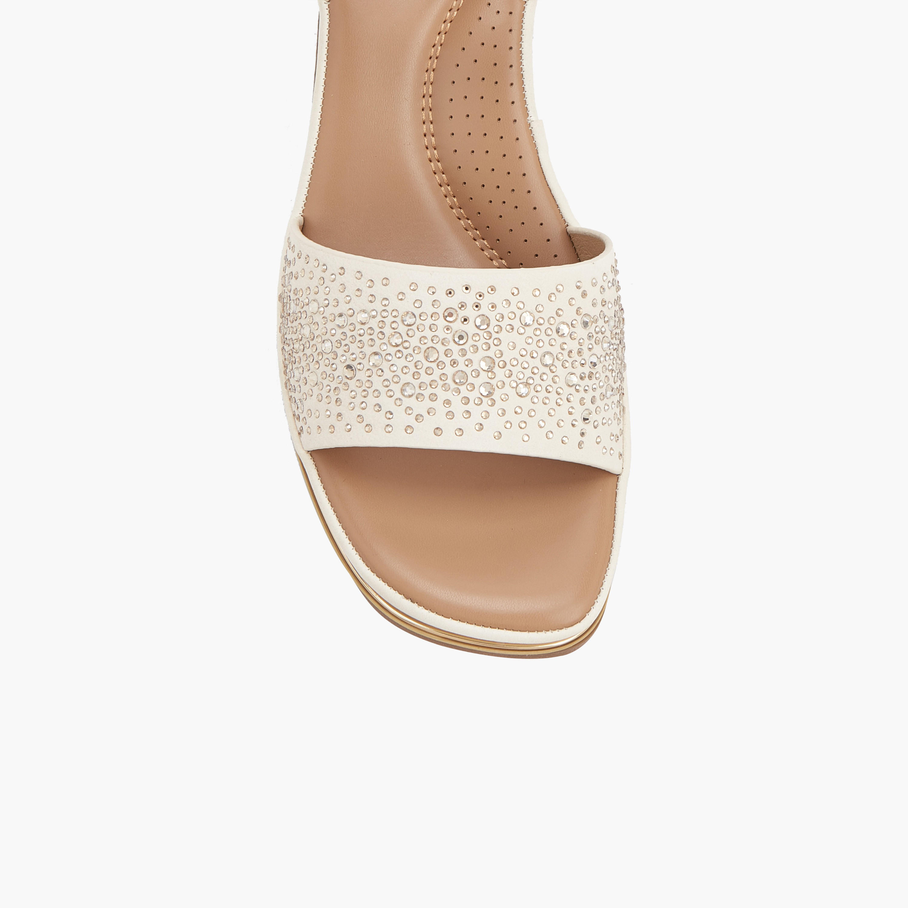 Le Confort Women Rhinestone Embellished Wedge Heel Sandals-women-shoes-sandals-heeled-image-4