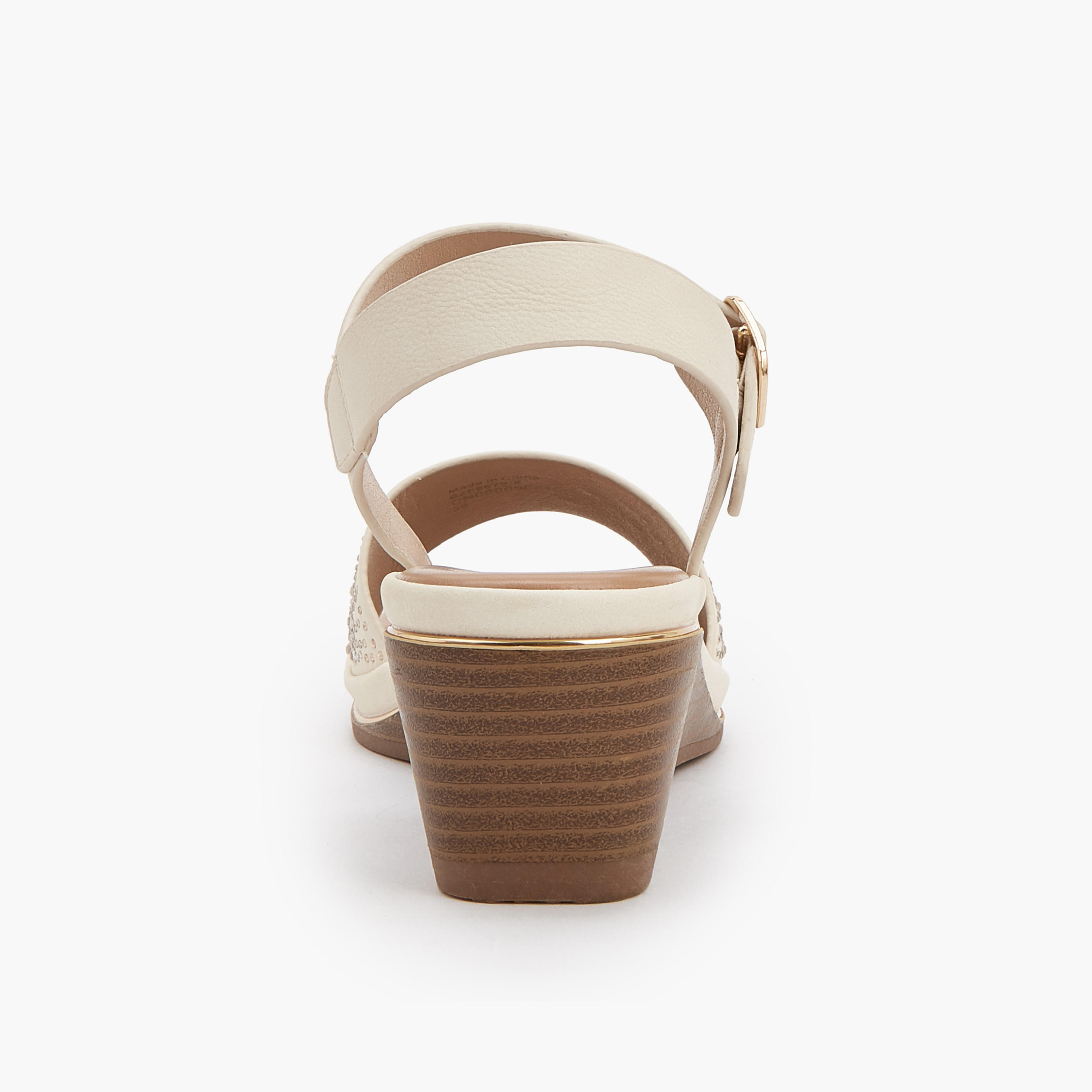 Le Confort Women Rhinestone Embellished Wedge Heel Sandals-women-shoes-sandals-heeled-image-5