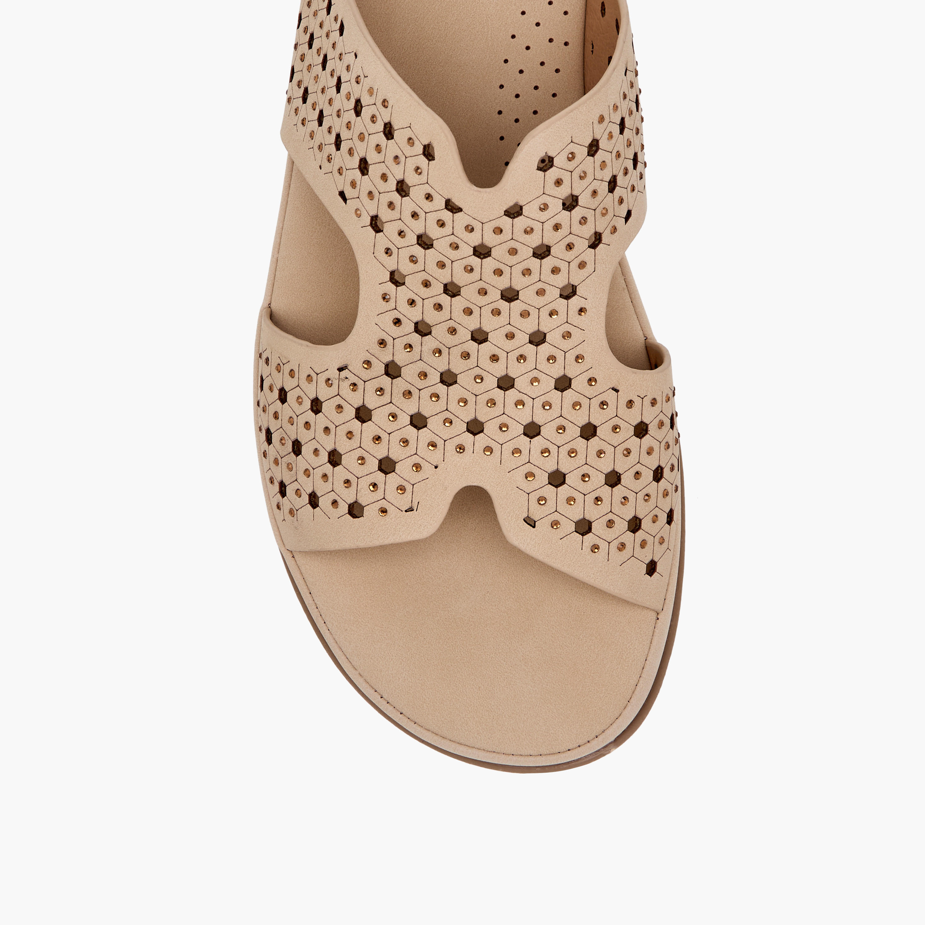 Le Confort Embellished Slip-On Comfort Sandals-women-shoes-flats-sandals-image-4
