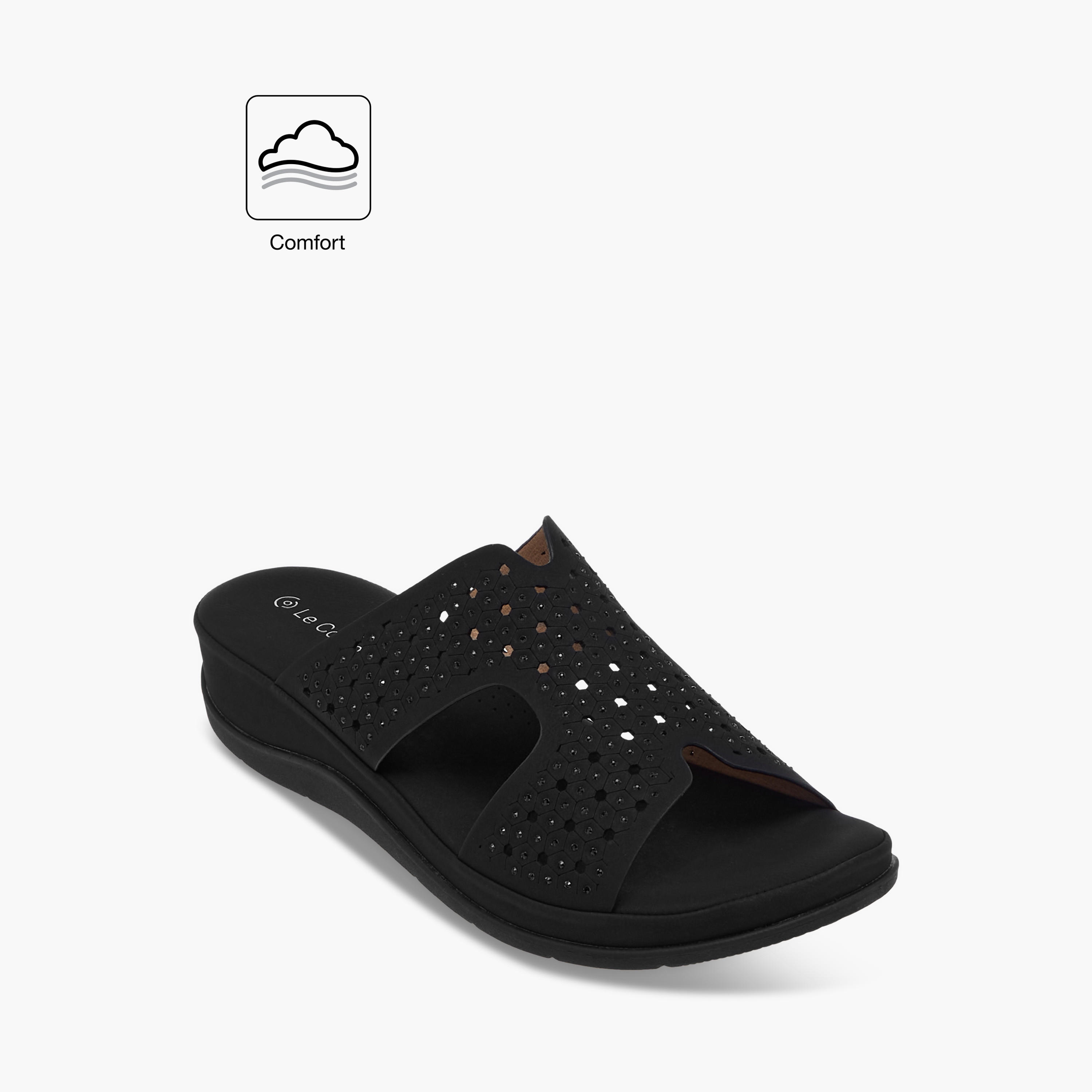 Le Confort Embellished Slip-On Comfort Sandals-women-shoes-flats-sandals-image-2