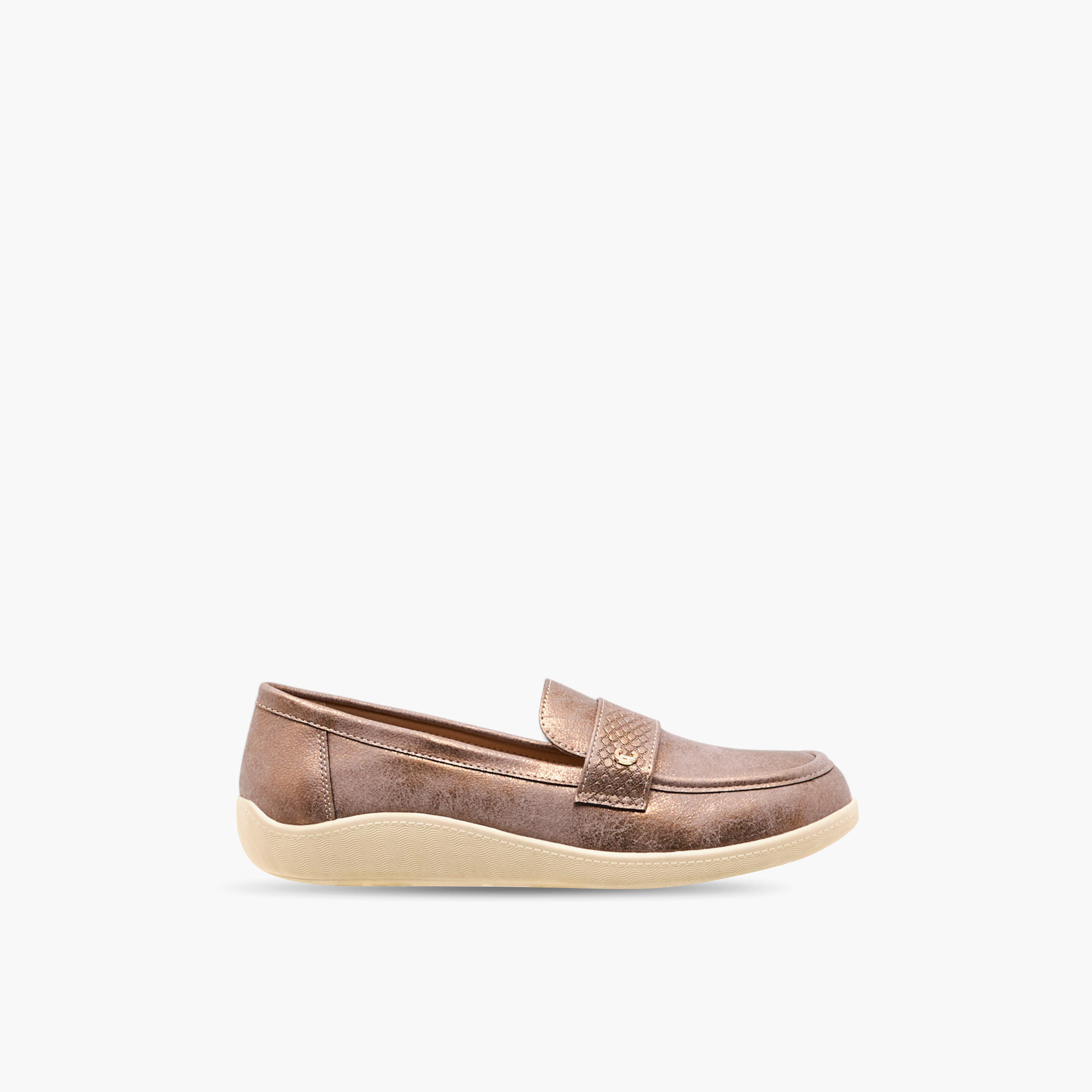 Le Confort Textured Slip-On Comfort Loafers with Metallic Trim-women-shoes-loafersandmoccasins-image-3