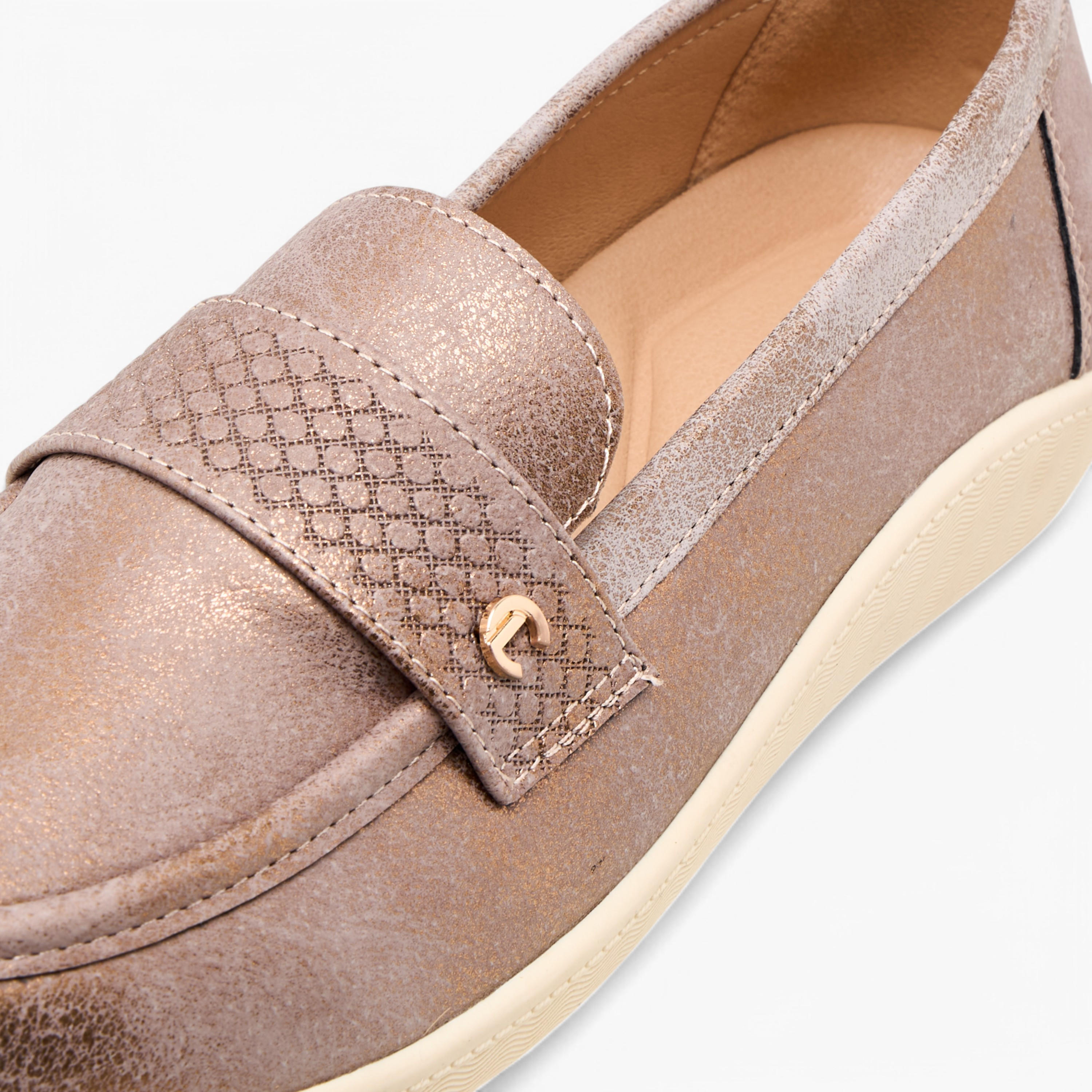 Le Confort Textured Slip-On Comfort Loafers with Metallic Trim-women-shoes-loafersandmoccasins-image-4