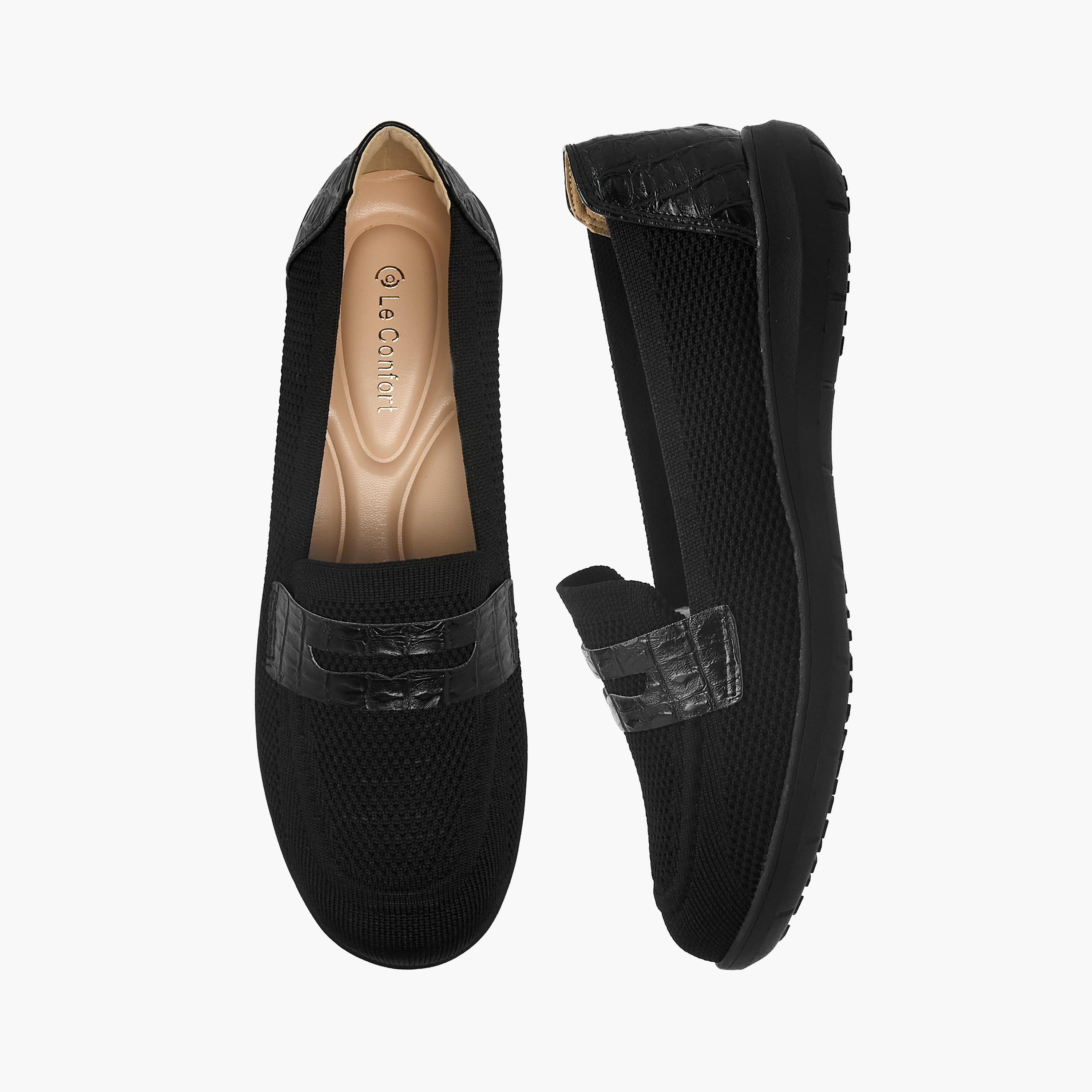 حذاء خفيف بارز الملمس للنساء من لو كونفورت-women-shoes-loafersandmoccasins-image-1