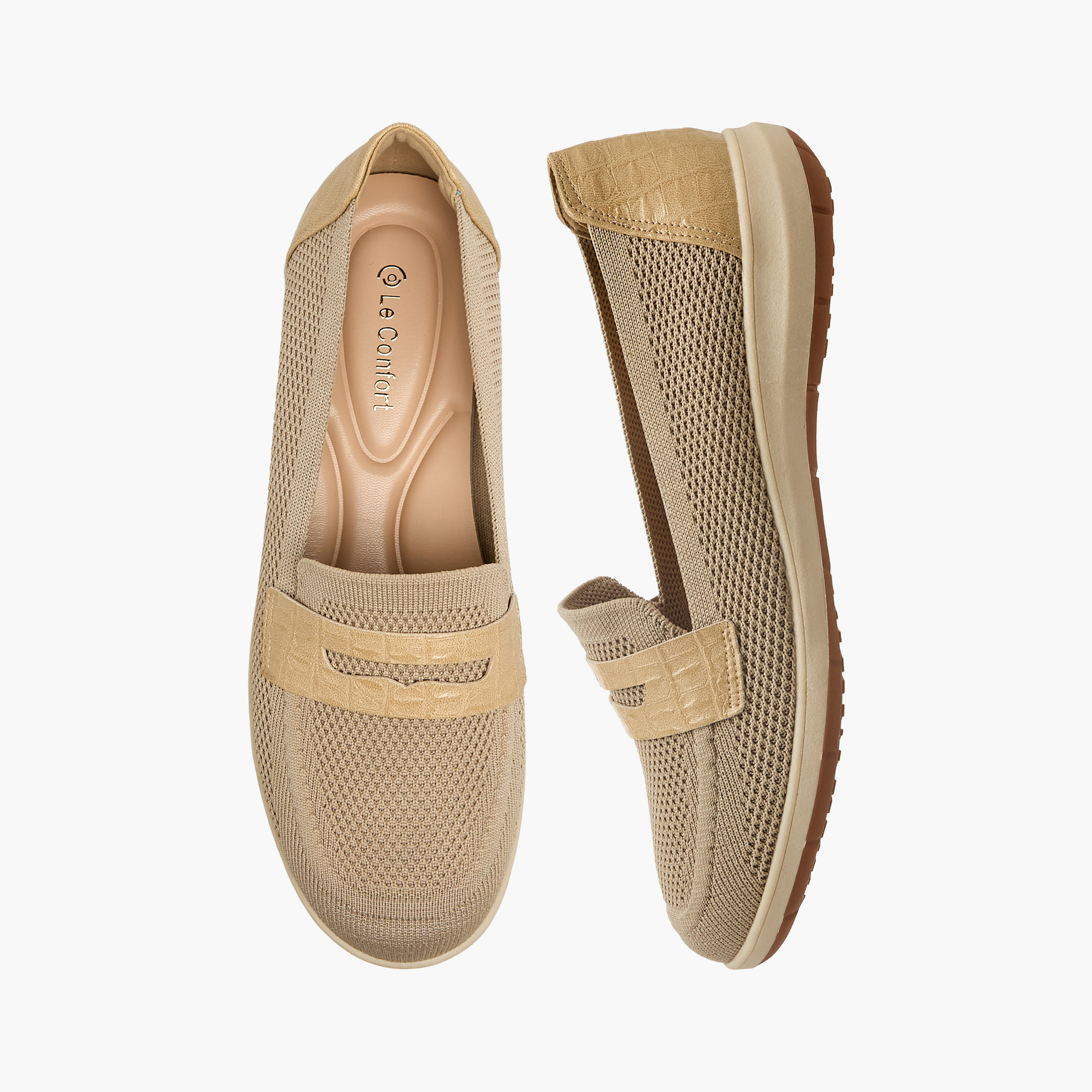 Le Confort Women Flyknit Textured Loafers-women-shoes-loafersandmoccasins-image-1