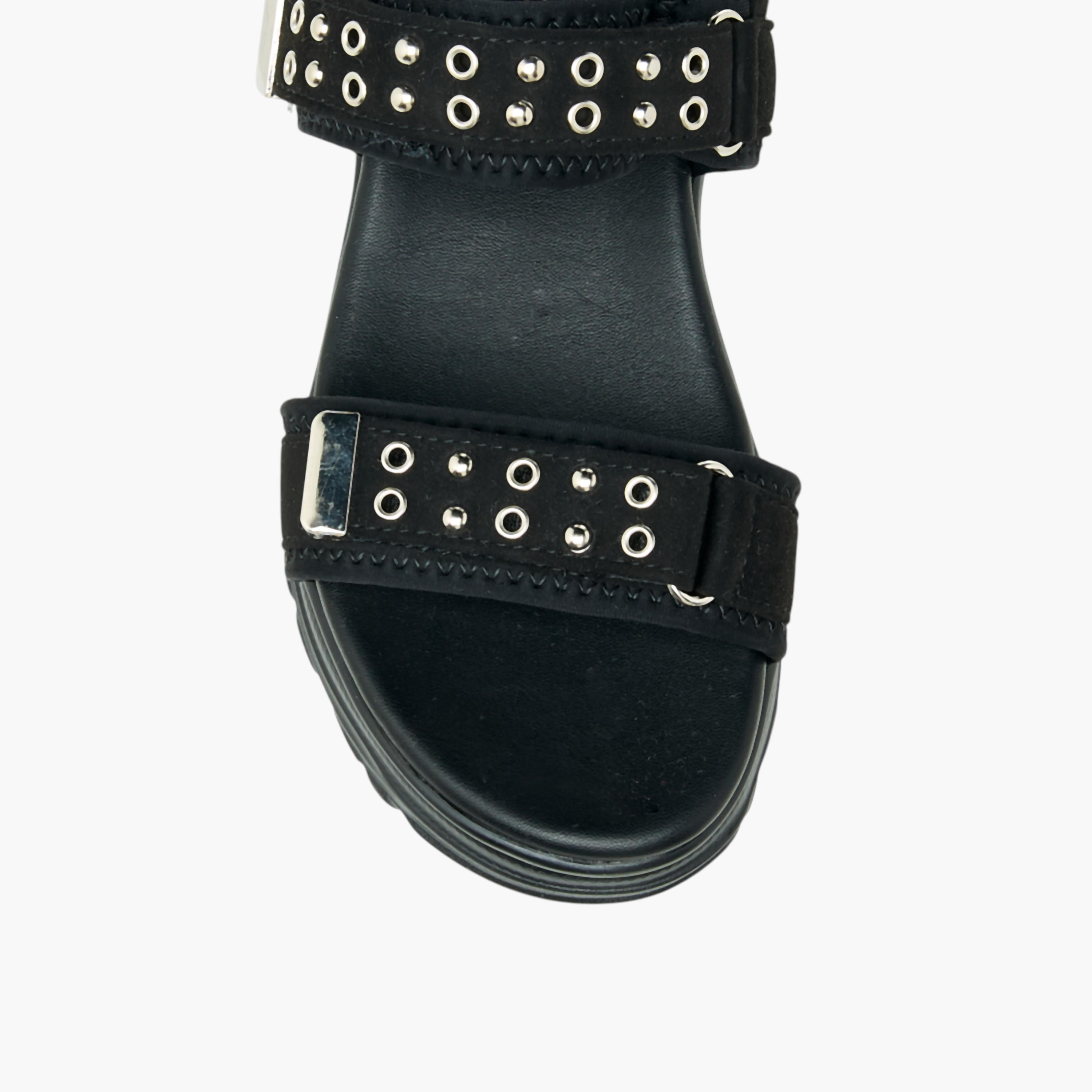 Le Confort Rivet Embellished Sandals with Hook and Loop Closure-girls-shoes-sandals-image-3