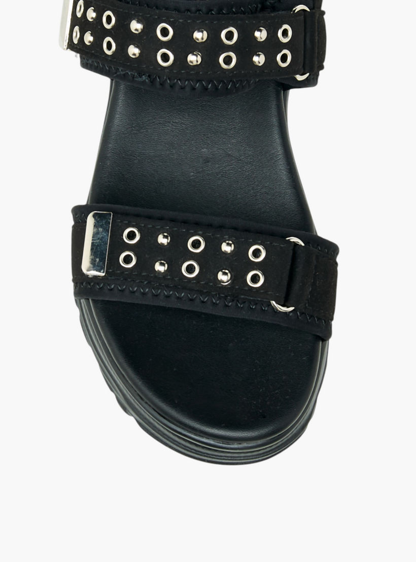 Le Confort Rivet Embellished Sandals with Hook and Loop Closure-girls-shoes-sandals-image-3