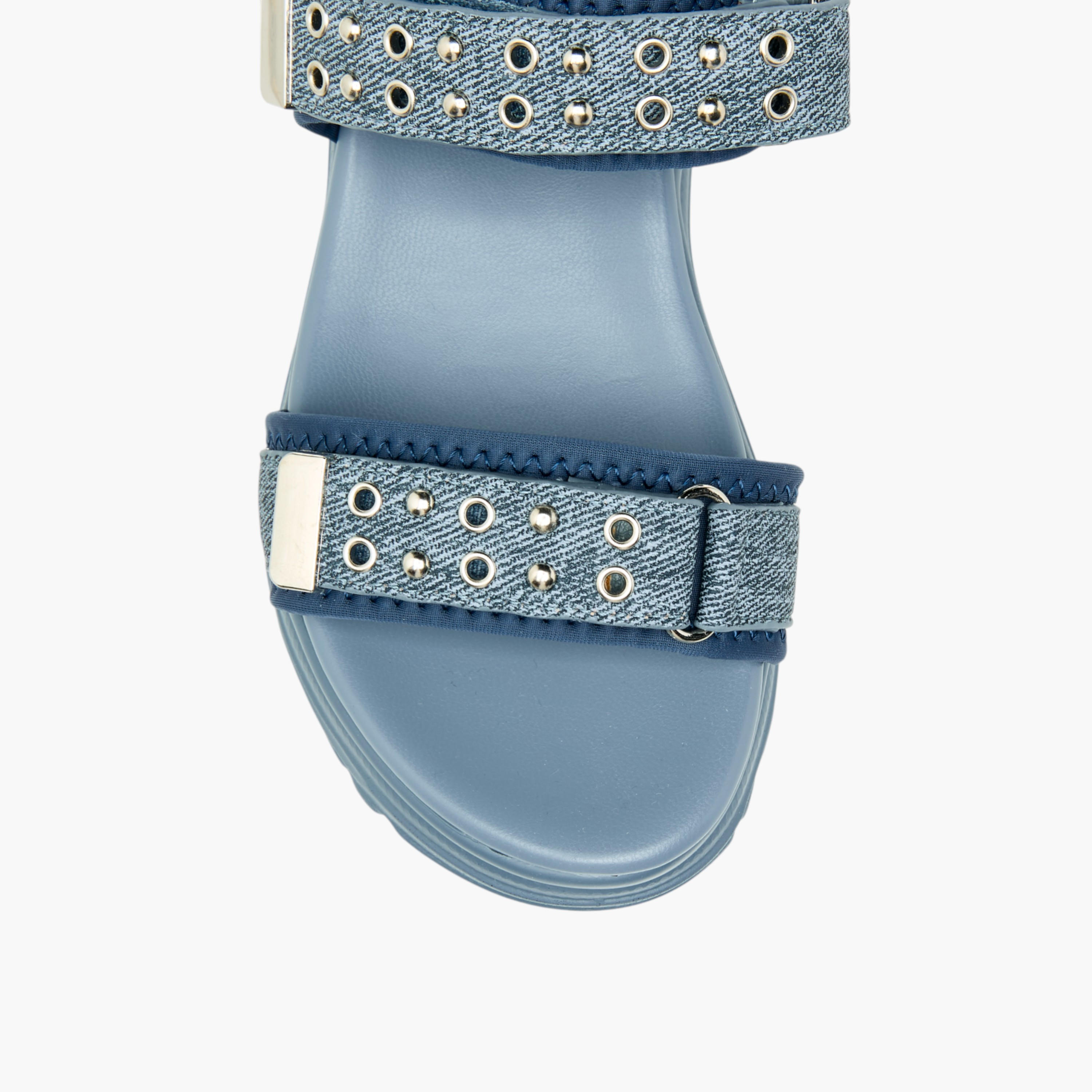 Le Confort Rivet Embellished Sandals with Hook and Loop Closure-girls-shoes-sandals-image-3