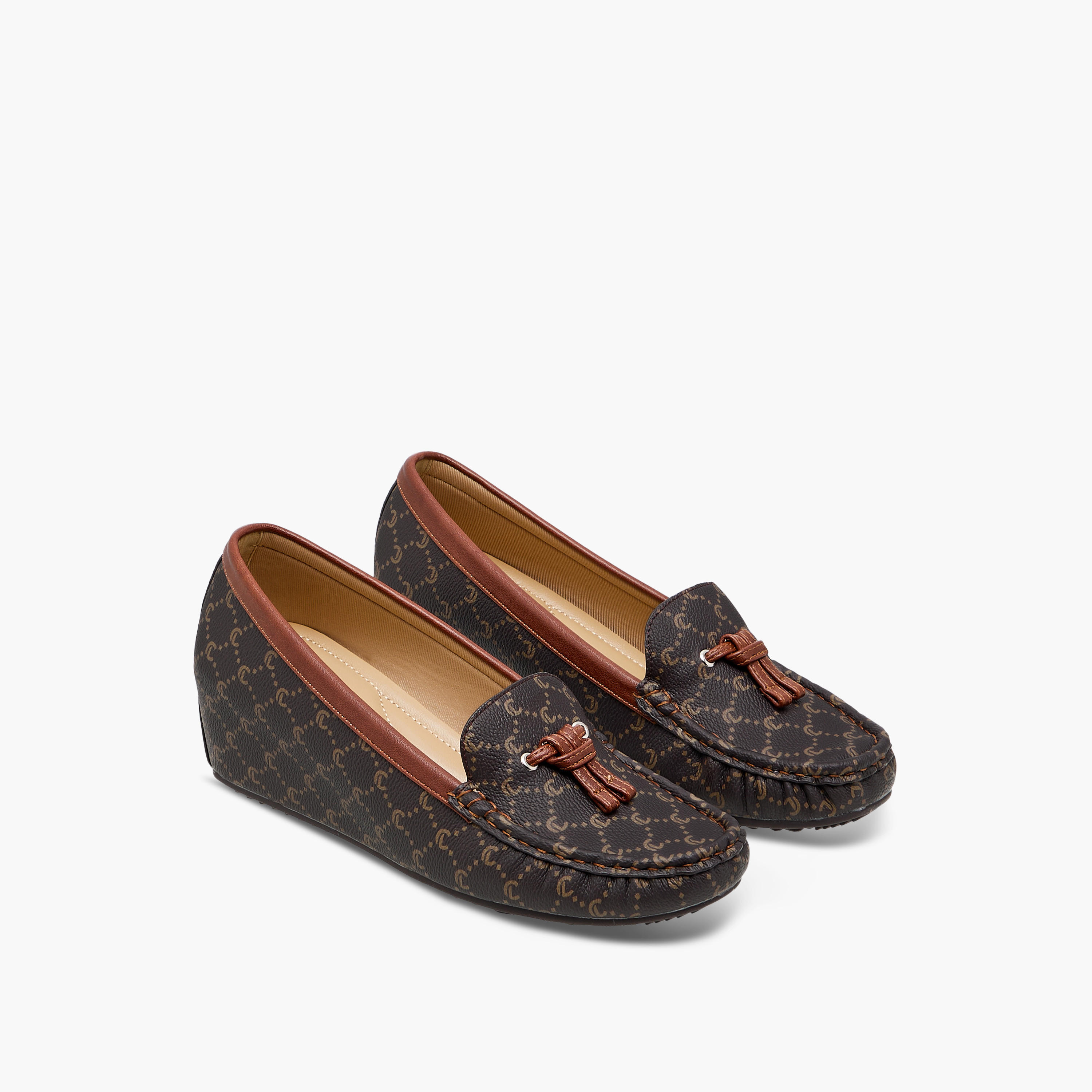 Le Confort Monogram Print Slip-On Loafers-women-shoes-loafersandmoccasins-image-1