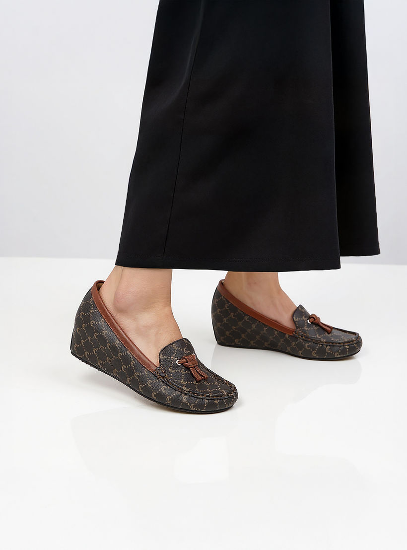Le Confort Monogram Print Slip-On Loafers-women-shoes-loafersandmoccasins-image-2