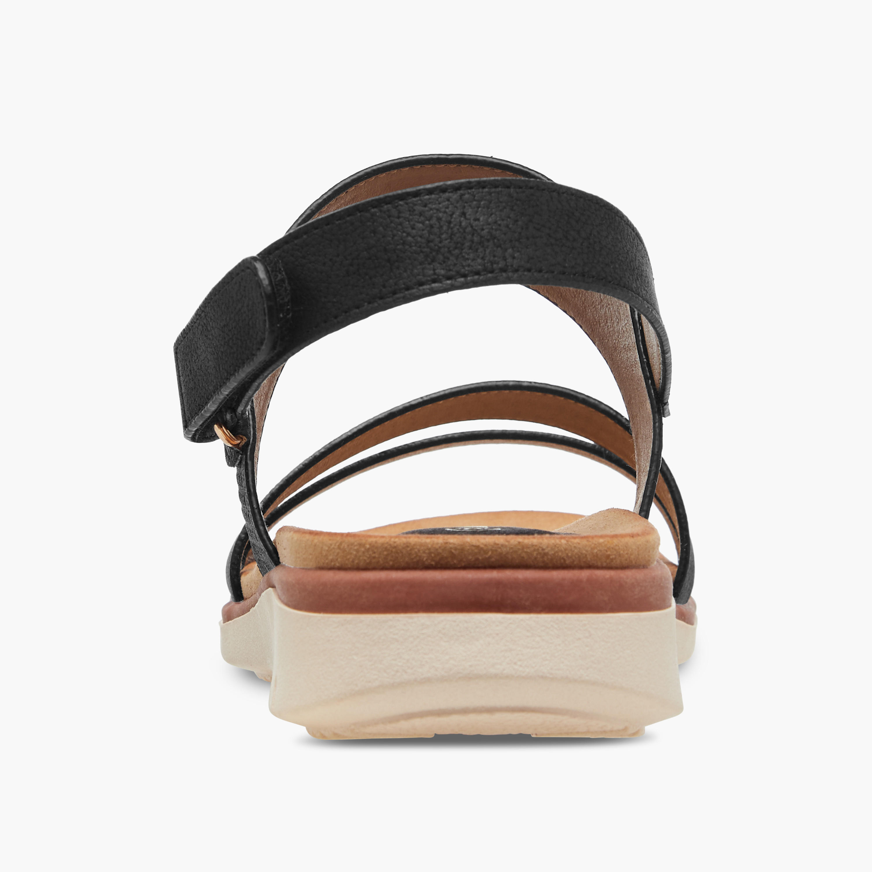 Le Confort Textured Comfort Sandals with Hook and Loop Closure-women-shoes-flats-sandals-image-5