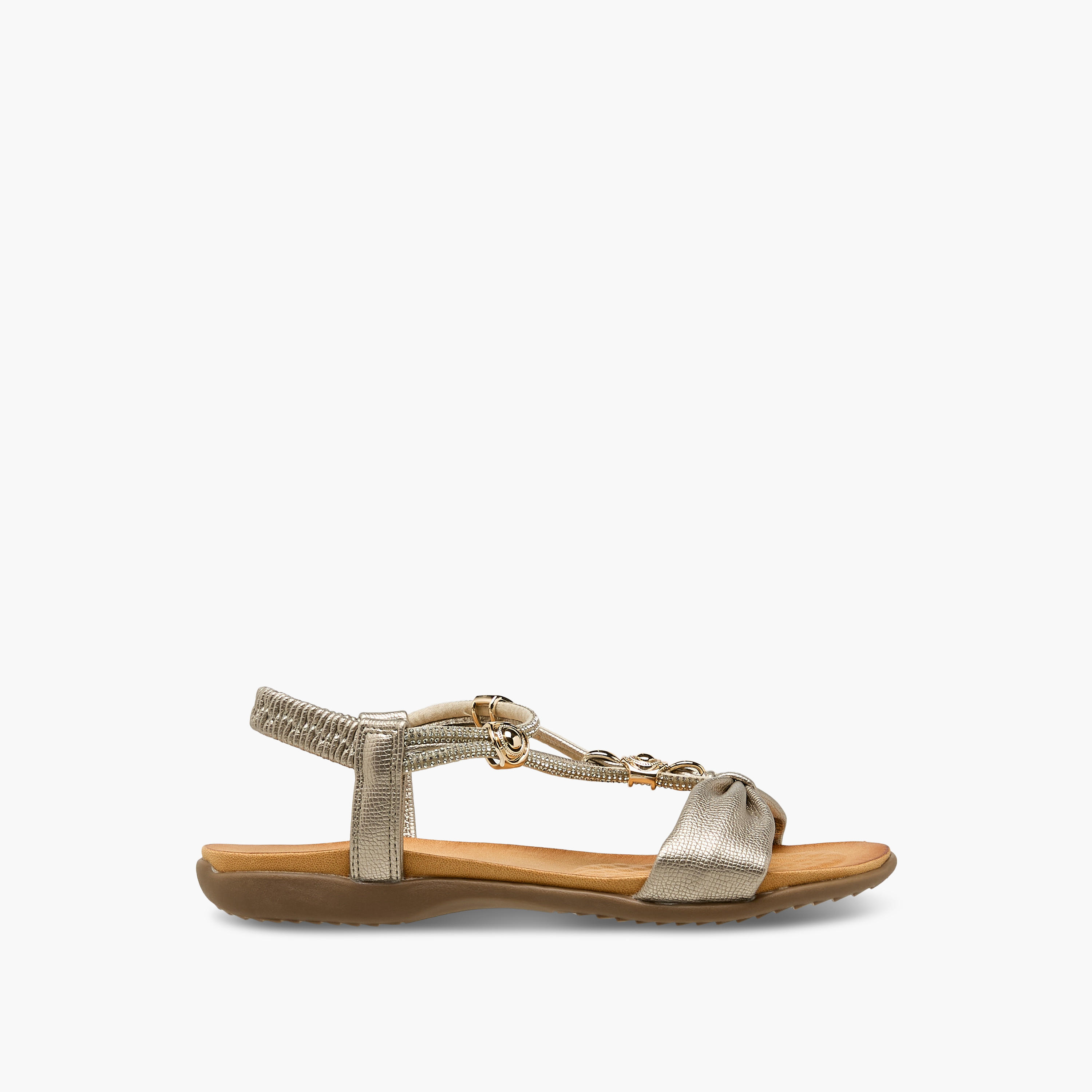 Le Confort Women Metallic Accent Strap Sandals-women-shoes-flats-sandals-image-2