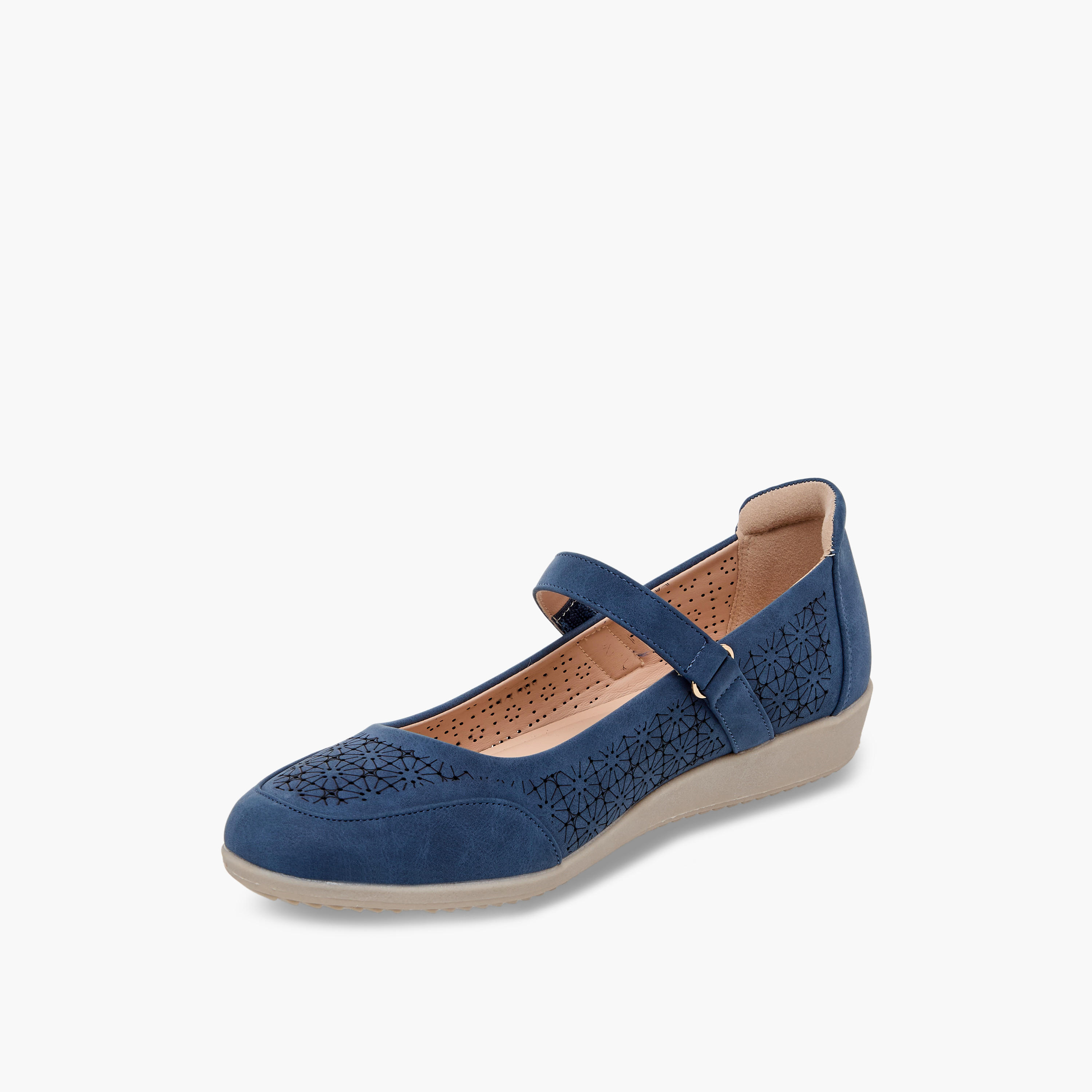 حذاء ماري جين بتفاصيل قص ليزر للنساء من لو كونفورت-women-shoes-ballerinas-image-4
