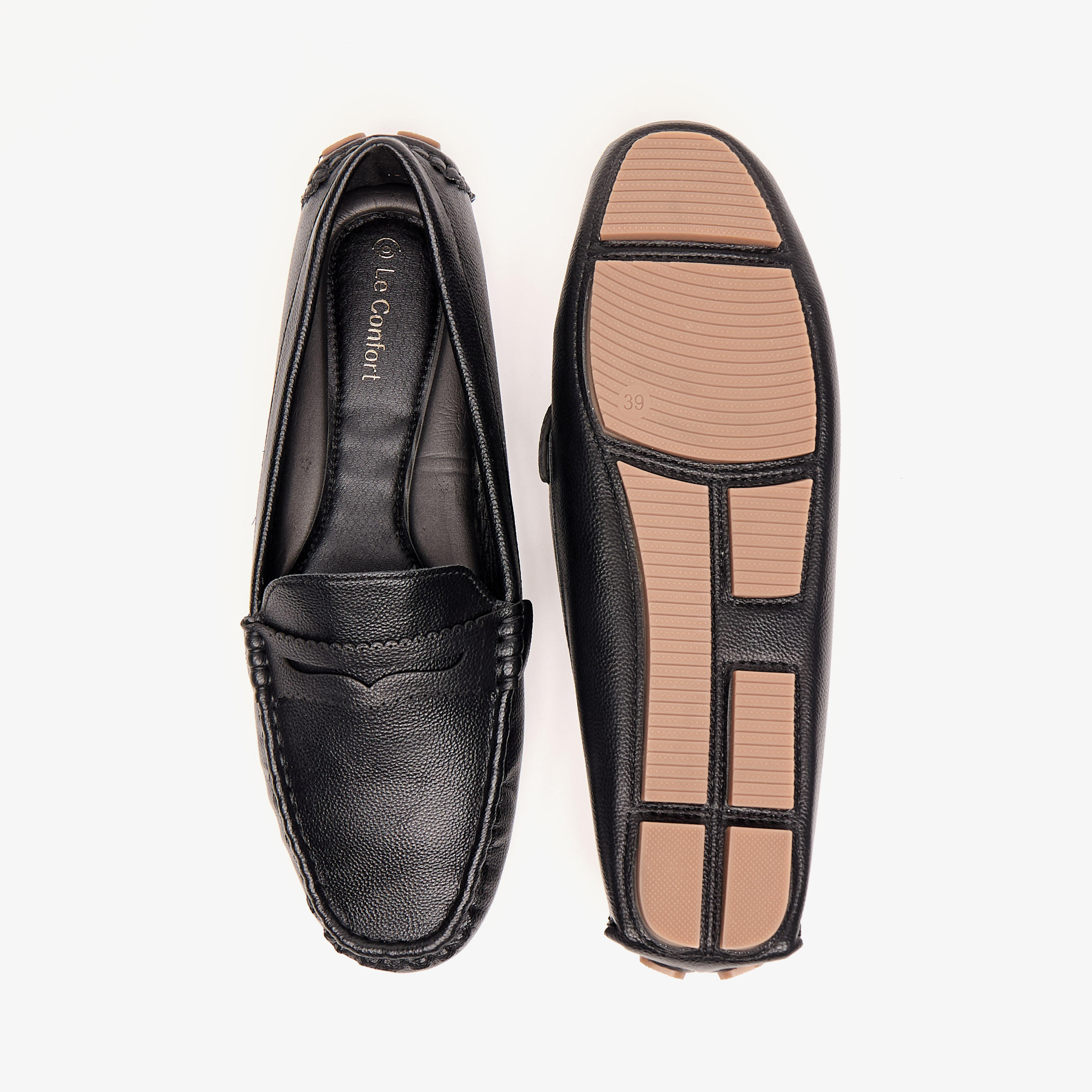 حذاء موكاسين سهل الارتداء بارز الملمس من لو كونفورت-women-shoes-flats-loafers-image-4
