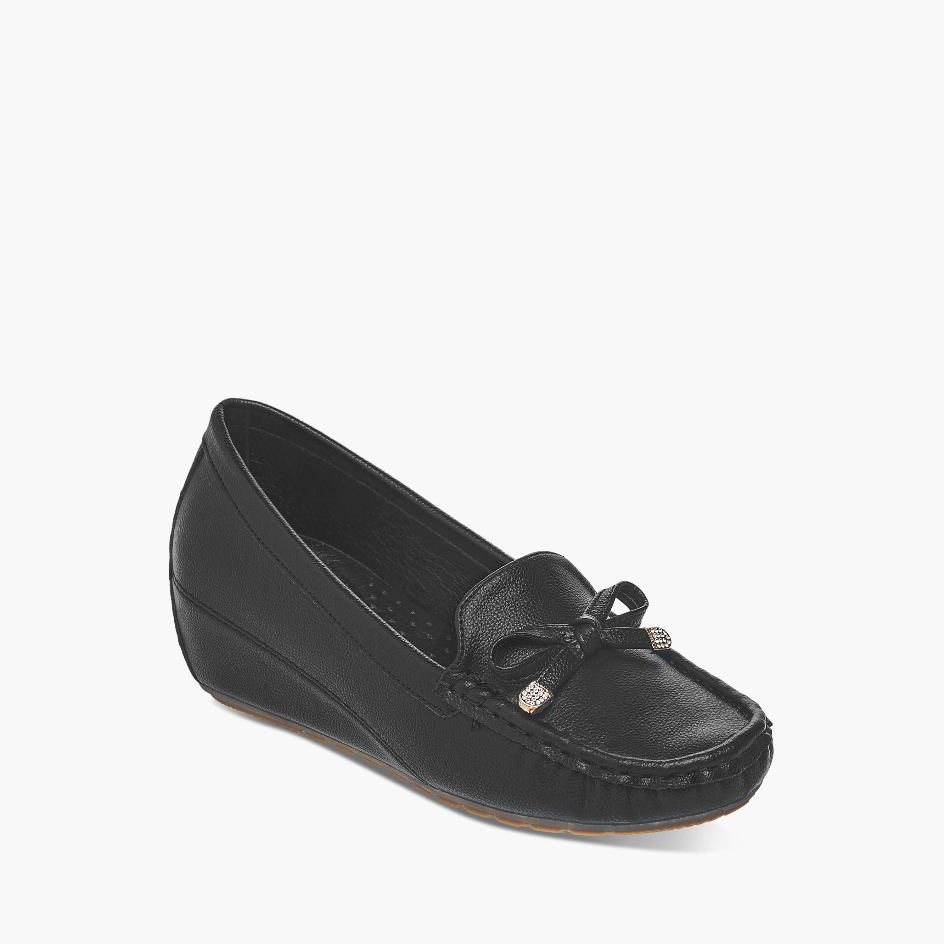 Le Confort Slip-On Loafers with Wedge Heels and Bow Accent-women-shoes-loafersandmoccasins-image-2
