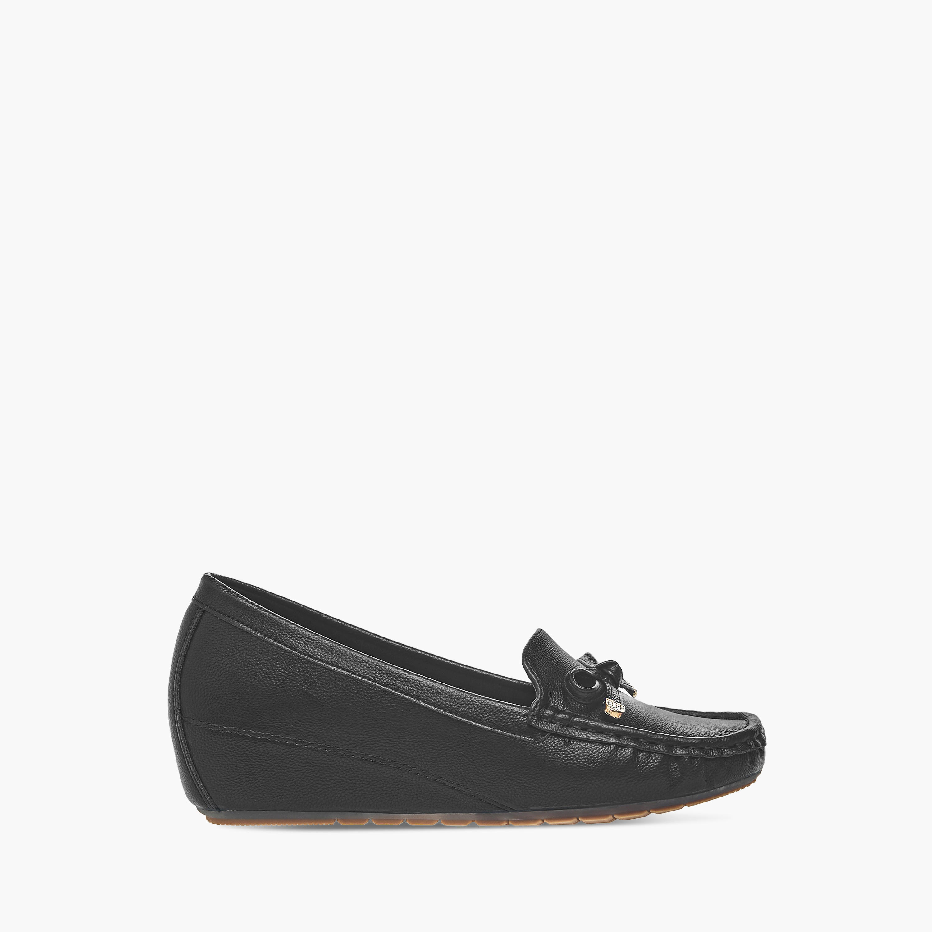 Le Confort Slip-On Loafers with Wedge Heels and Bow Accent-women-shoes-loafersandmoccasins-image-3