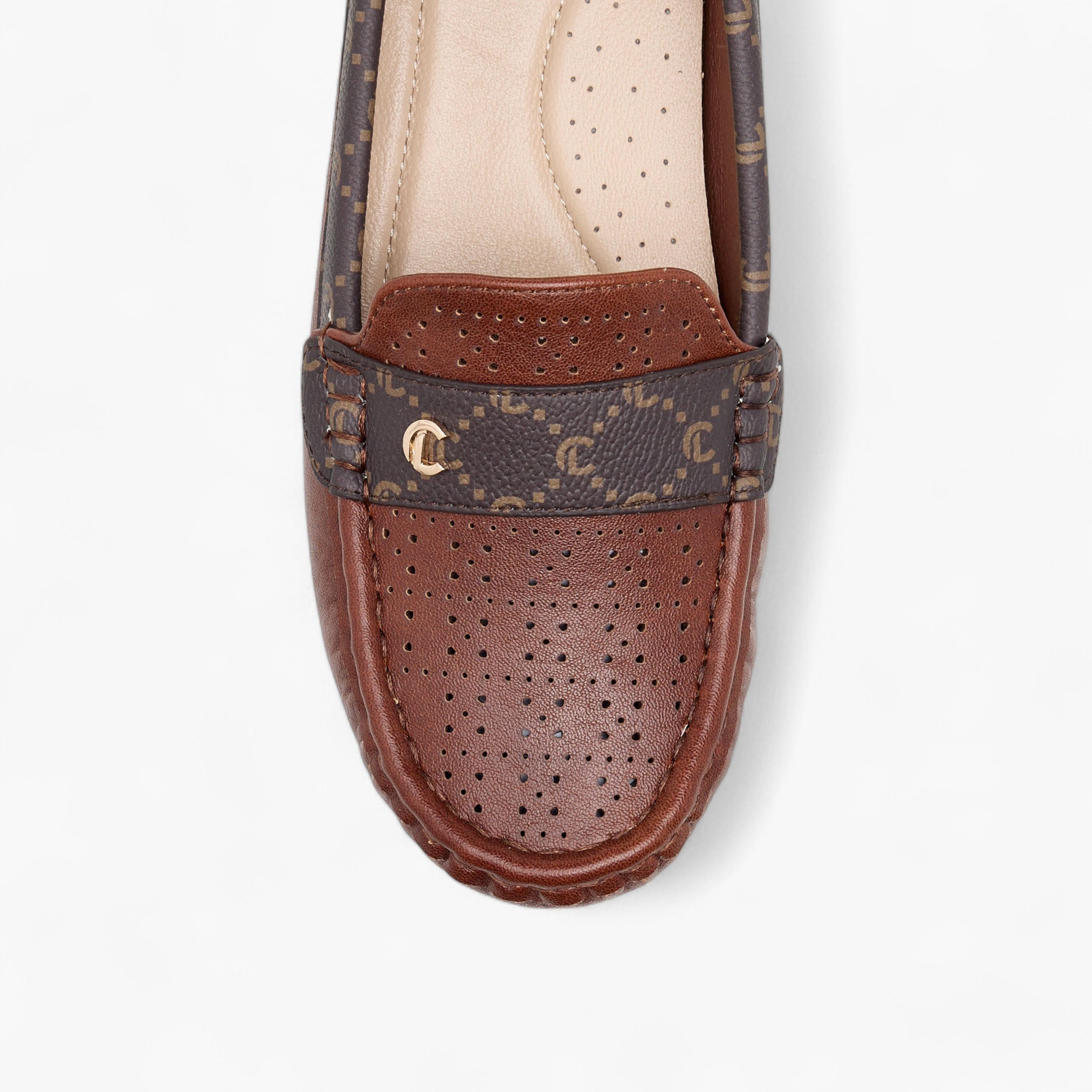 Le Confort Monogram Print Slip-On Loafers with Wedge Heel-women-shoes-loafersandmoccasins-image-4