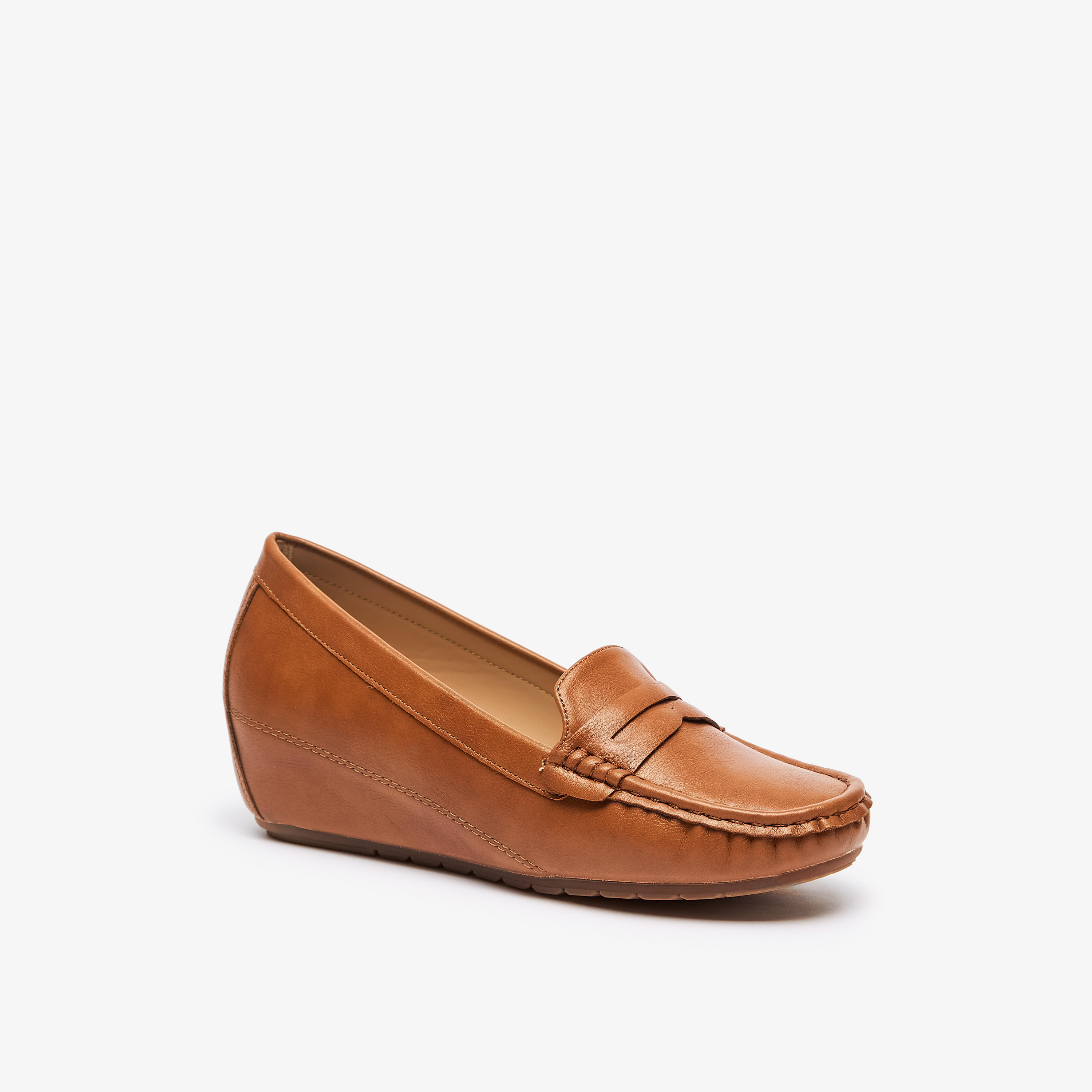Flora Bella Solid Slip-On Loafers with Wedge Heels-women-shoes-loafersandmoccasins-image-1