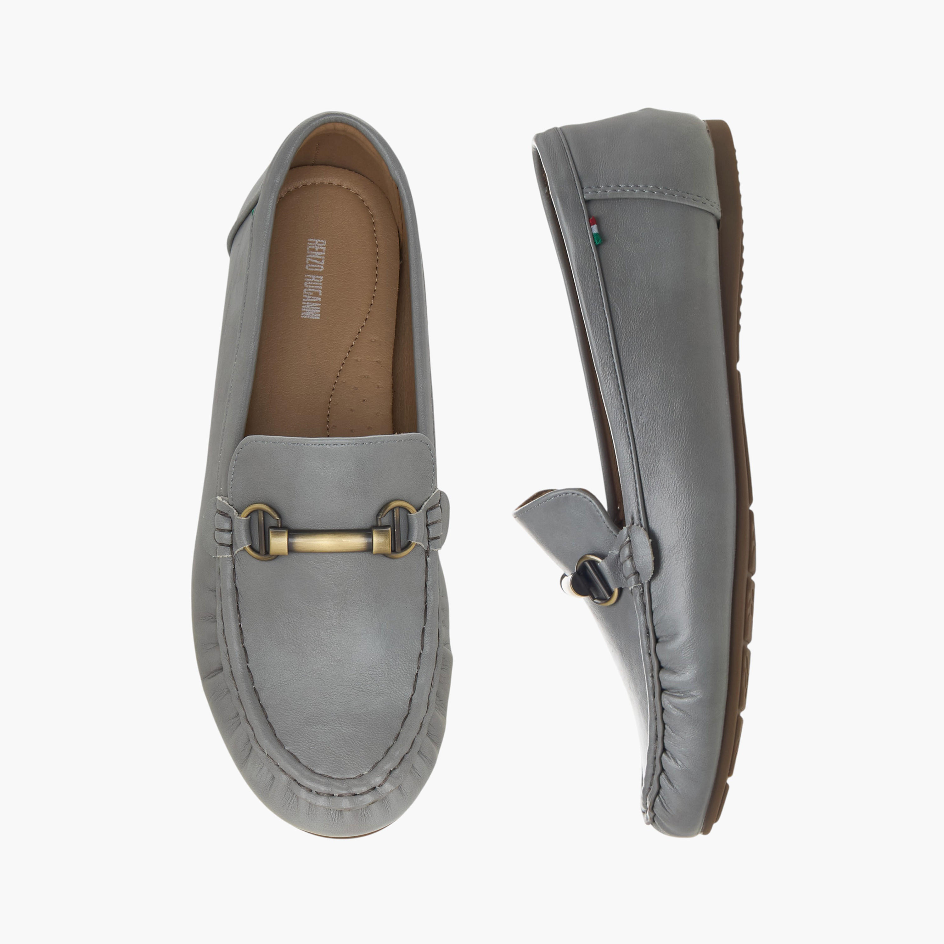 Renzo Ruganni Women Metallic Accent Moccasins-women-shoes-loafersandmoccasins-image-1