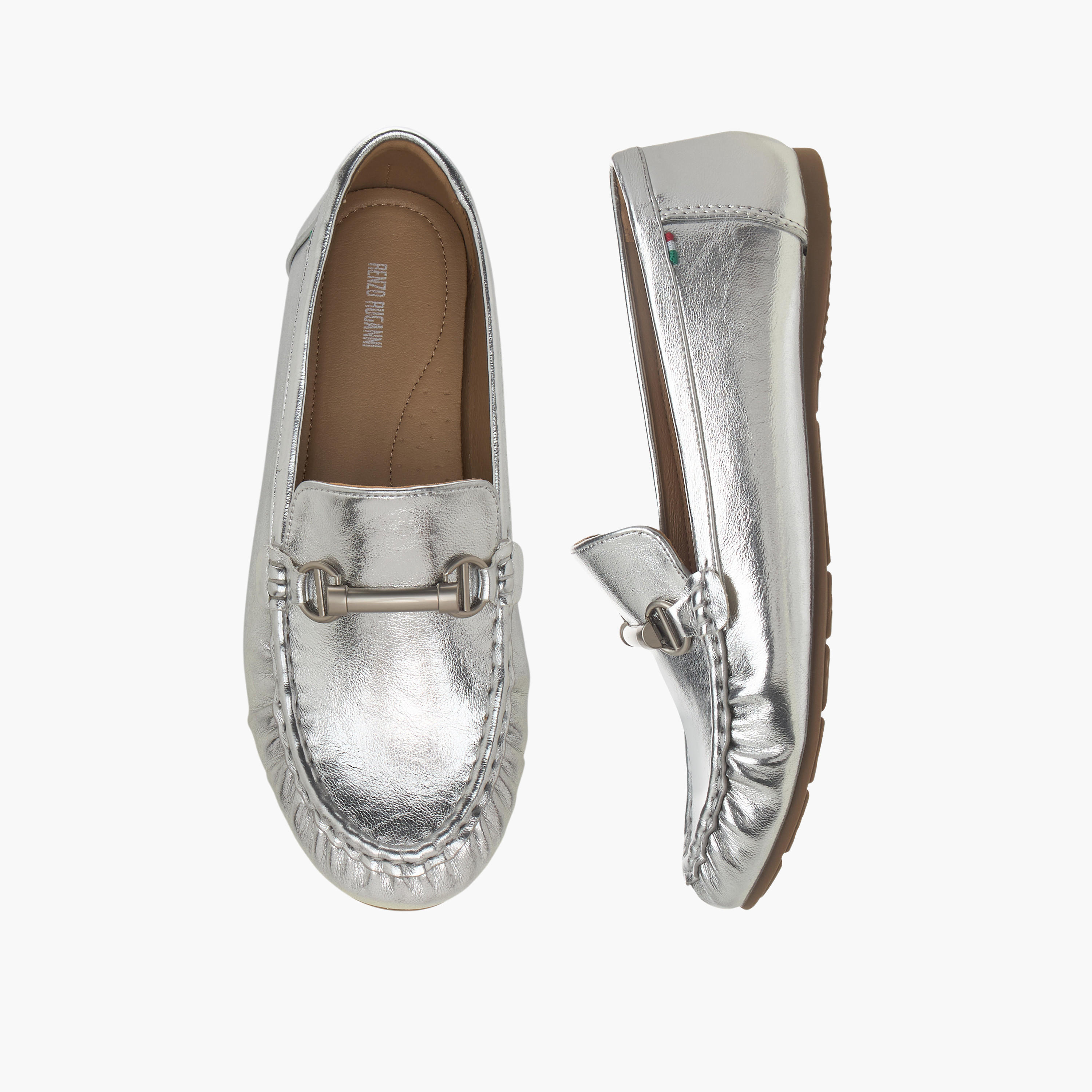Renzo Ruganni Women Metallic Accent Moccasins-women-shoes-loafersandmoccasins-image-1