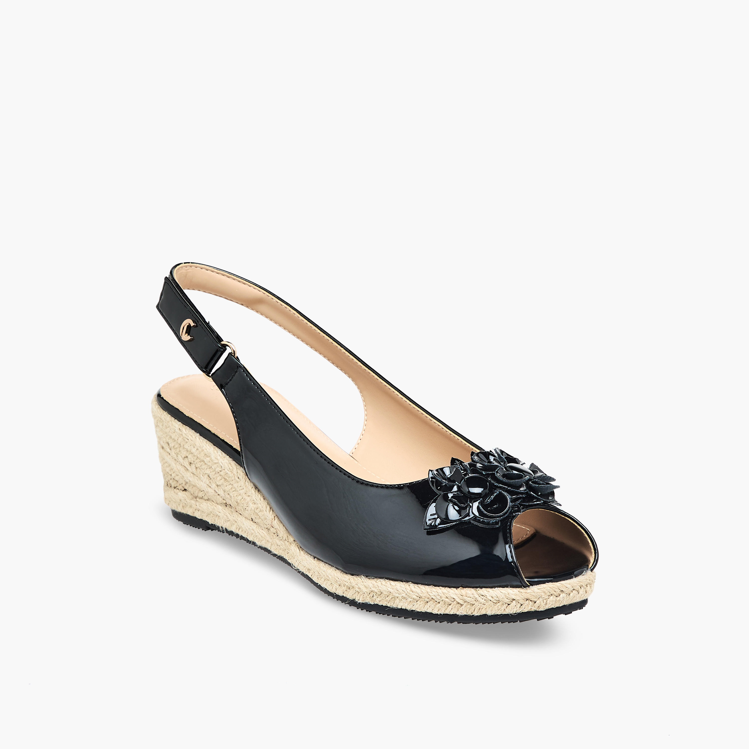 Le Confort Women Wedge Heel Peep Toe Sandals-women-shoes-sandals-heeled-image-2